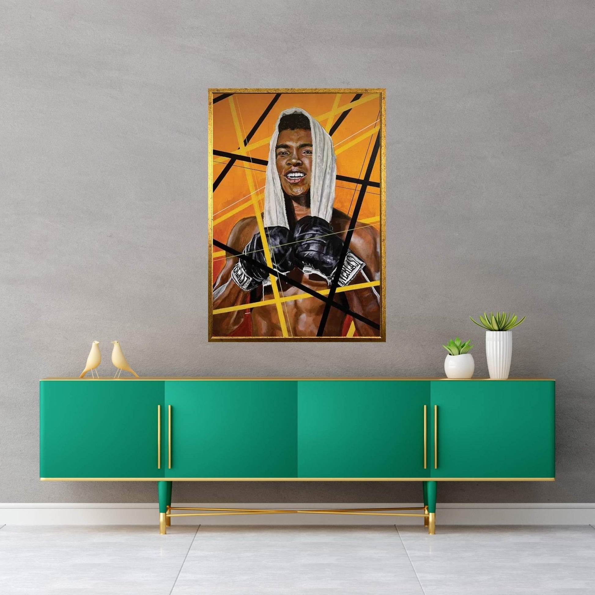 Young Ali Canvas Wall Art - Y Canvas