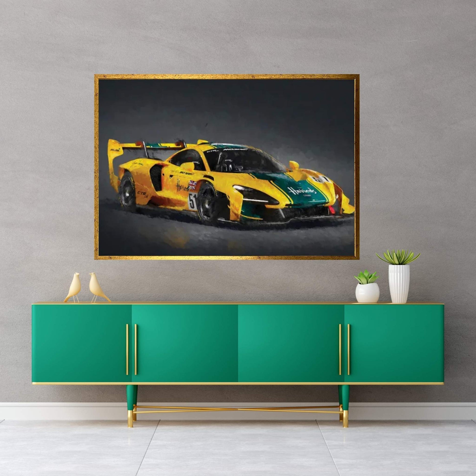 Mclaren F1 Ayrton Senna Canvas Wall Art - Y Canvas