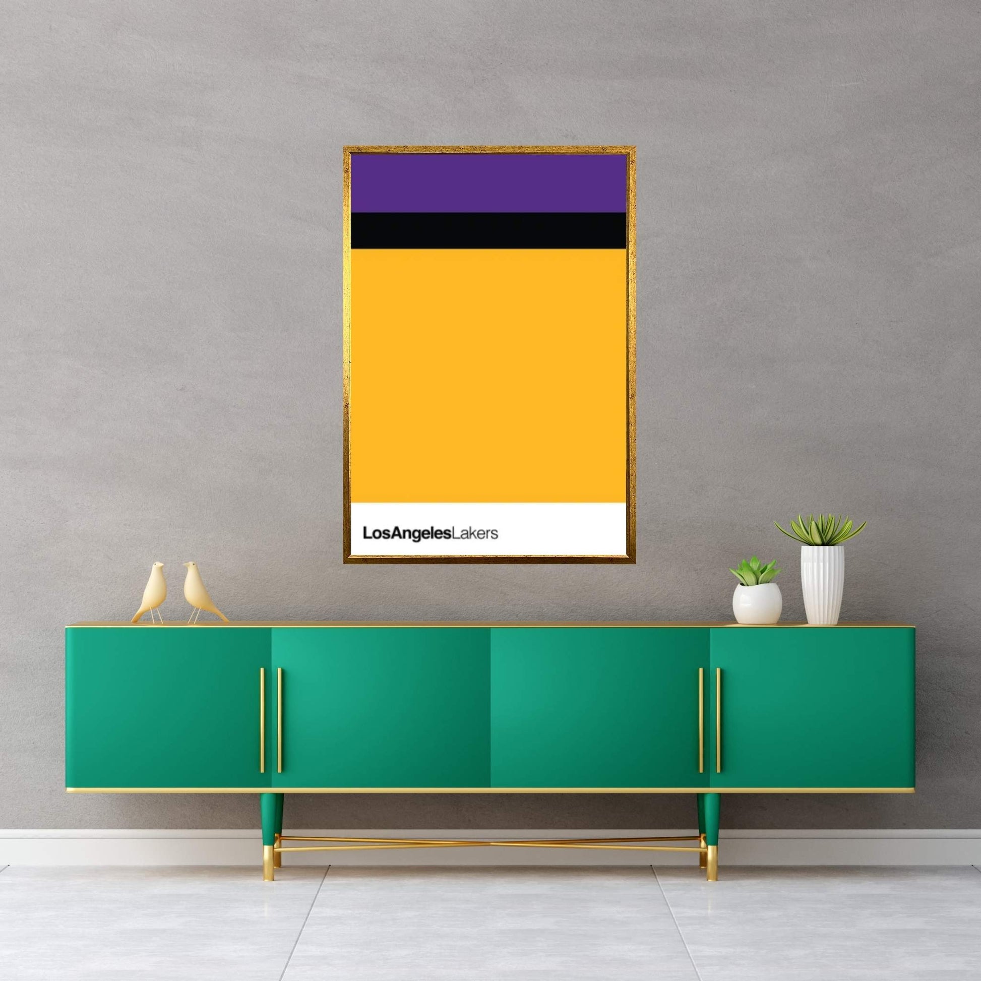 Los Angeles Lakers Basketball Canvas Wall Art - Y Canvas