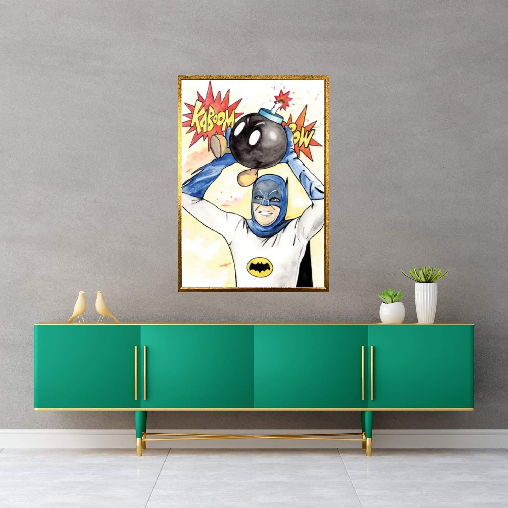 Bat Bomb Canvas Wall Art - Y Canvas