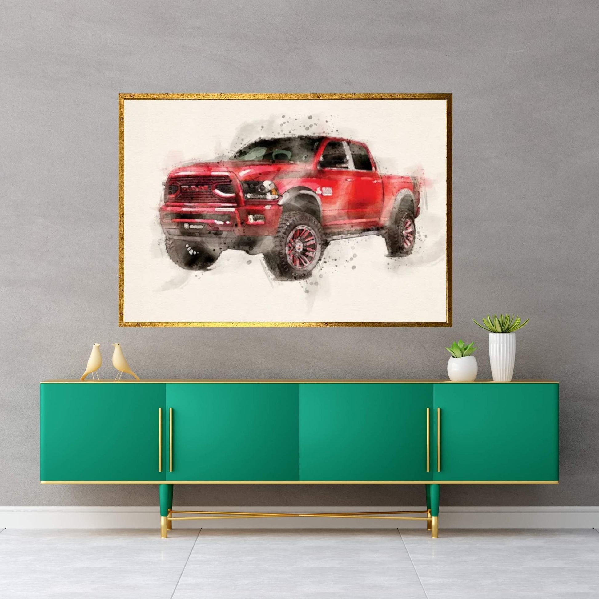 Dodge Ram II Canvas Wall Art - Y Canvas