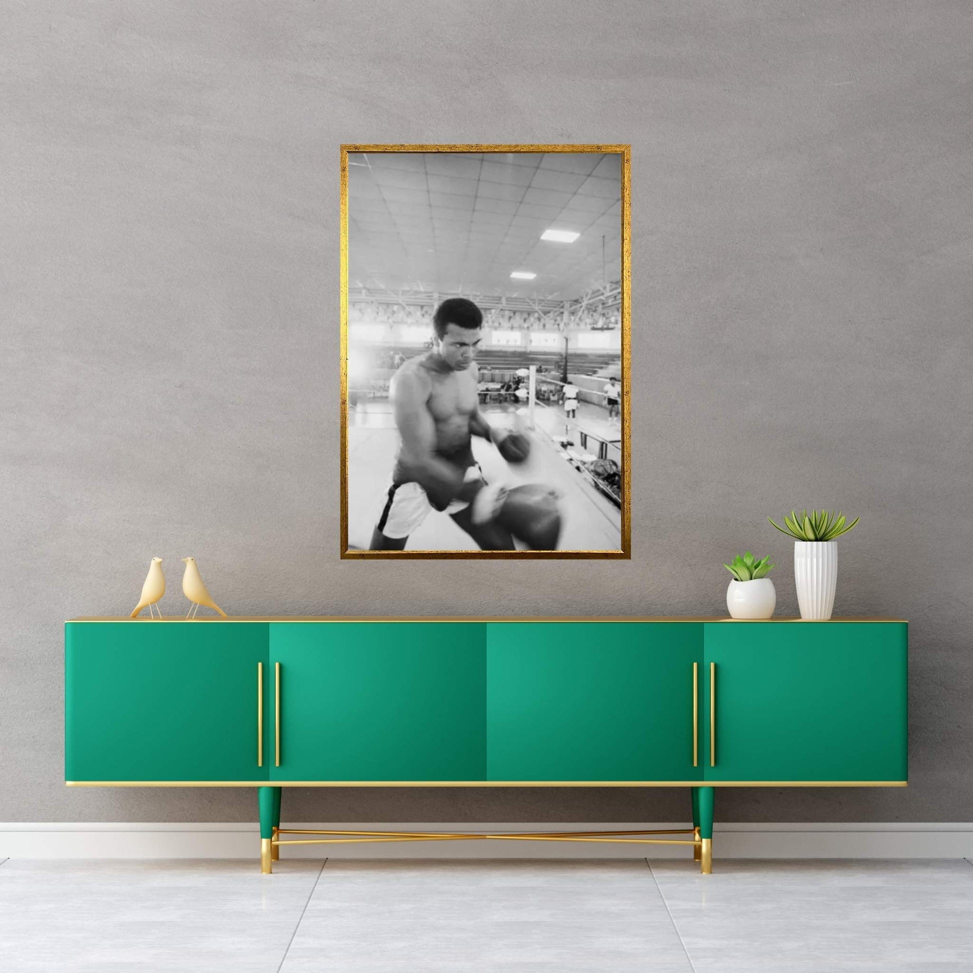 Blurred Motion View Of Muhammad Ali Sparring Canvas Wall Art - Y Canvas