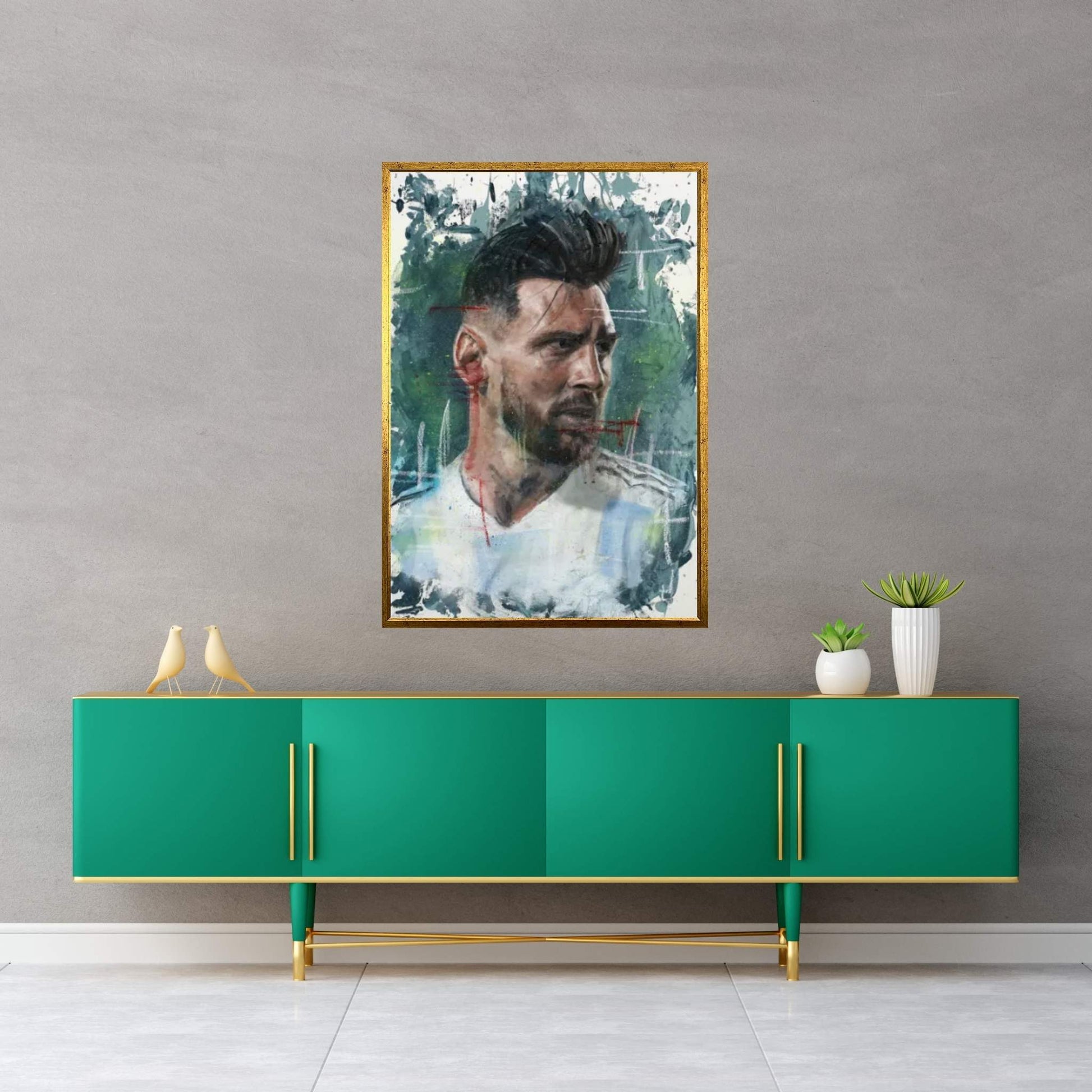 Lionel Messi Canvas Wall Art - Y Canvas