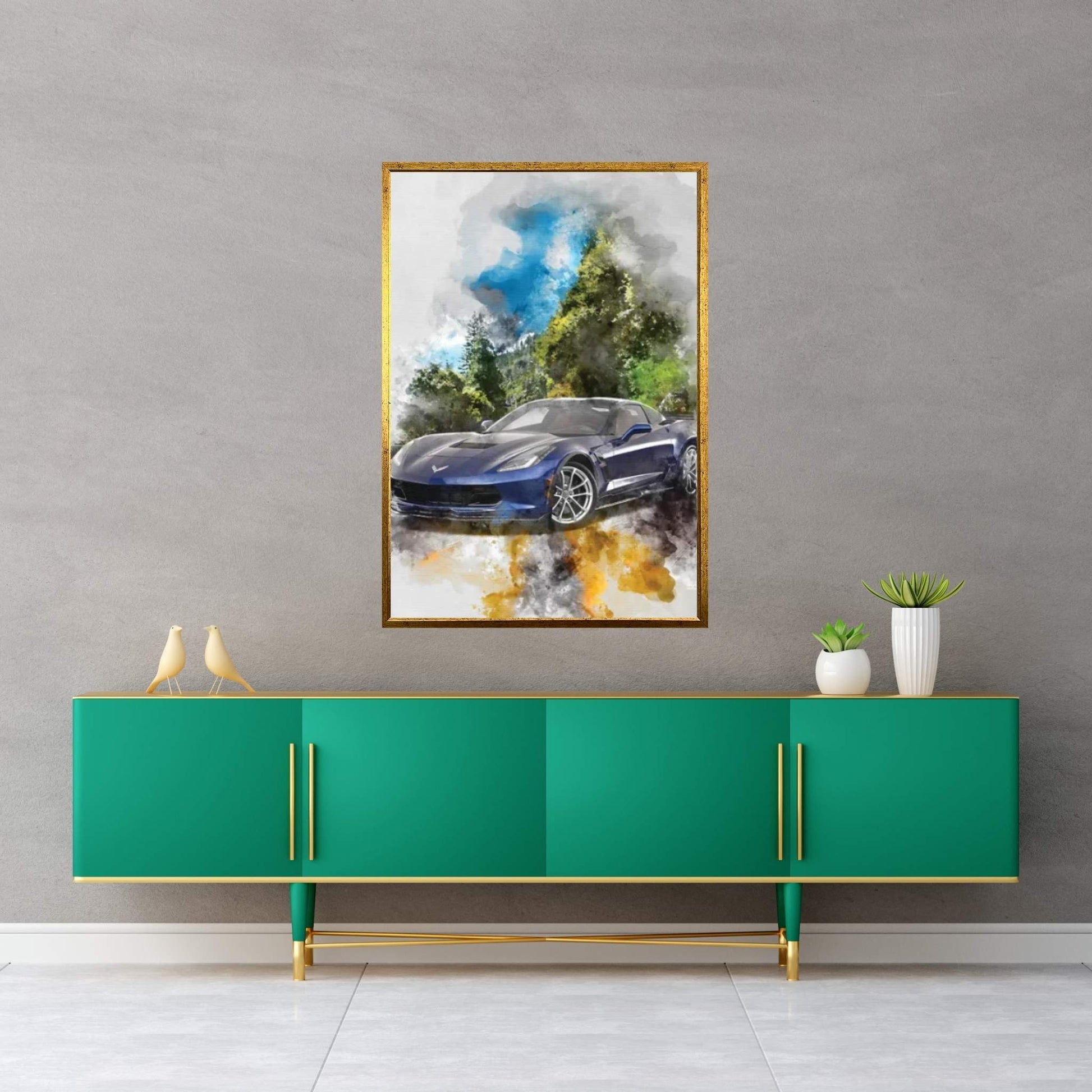 Chevrolet Corvette Canvas Wall Art - Y Canvas
