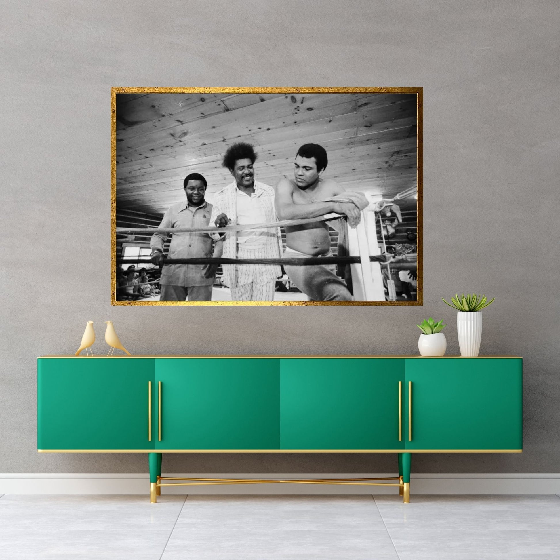 Muhammad Ali, Promoter And Friend In A Corner Of The Ring, Deer Lake Training Facility Canvas Wall Art - Y Canvas