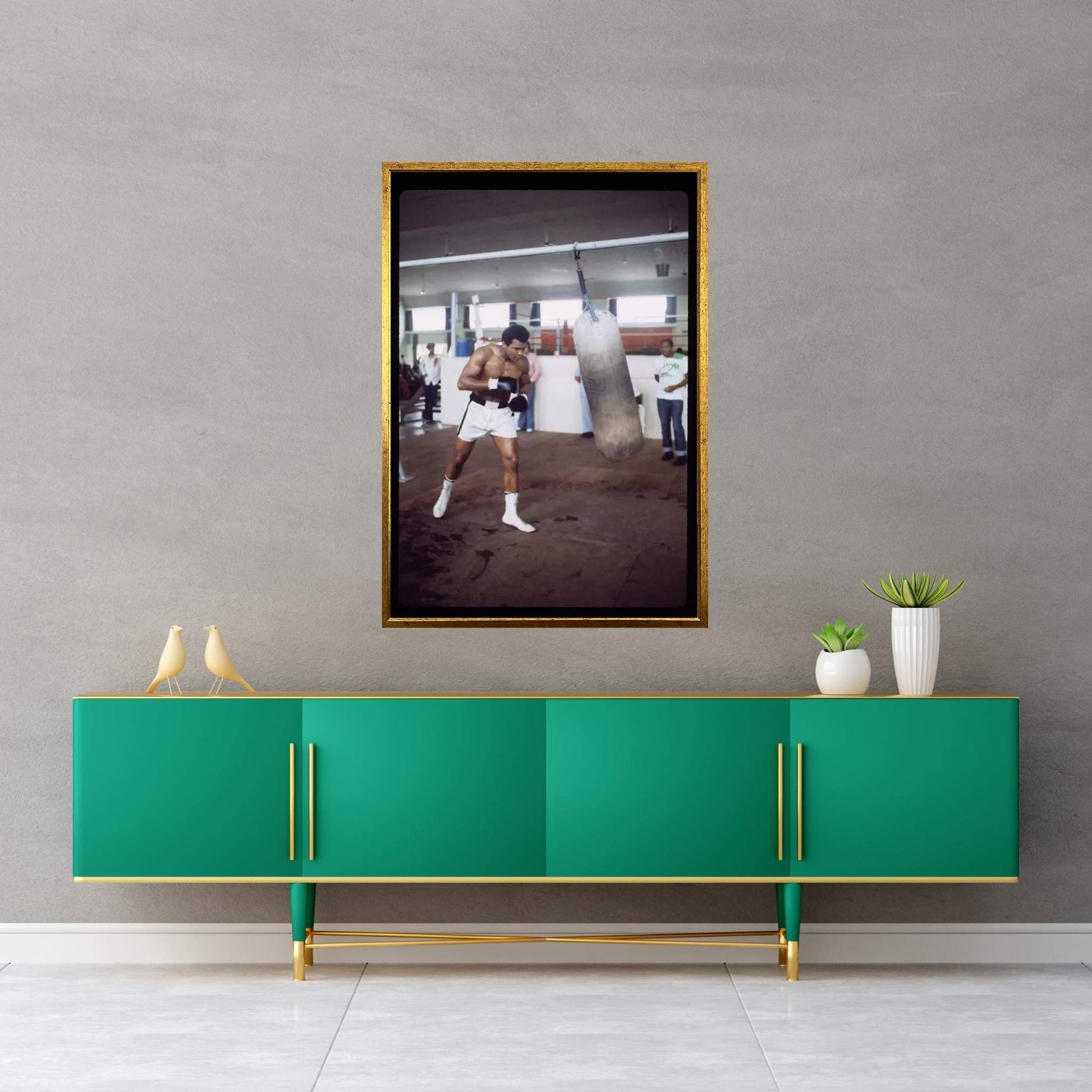 Punching Bag Work At Rumble In The Jungle™ Training Session Canvas Wall Art - Y Canvas