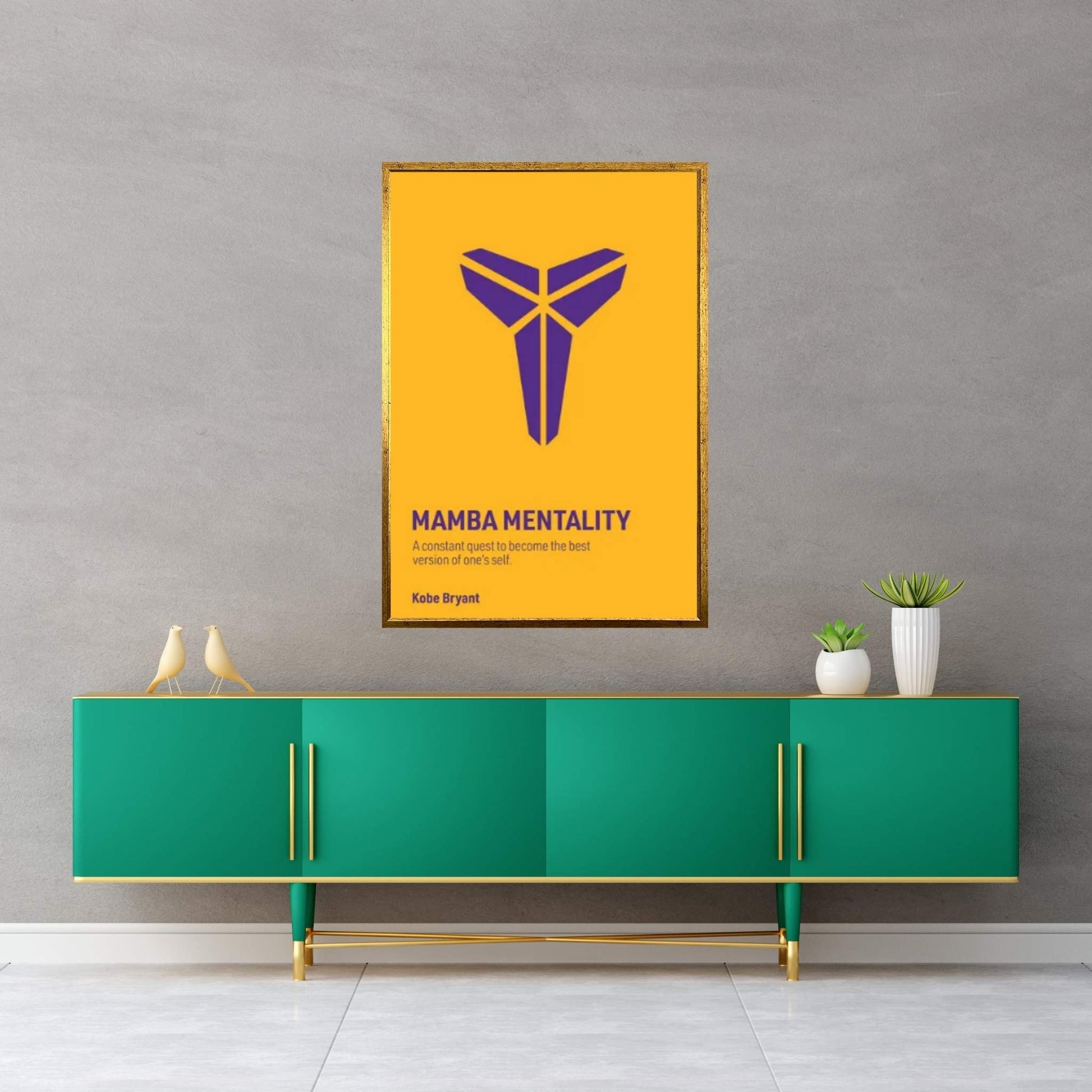 Mamba Mentality (Gold/ Purple) Canvas Wall Art - Y Canvas