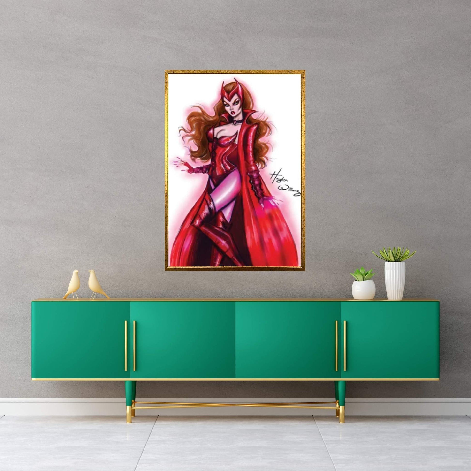Scarlet Witch Wandavision Canvas Wall Art - Y Canvas