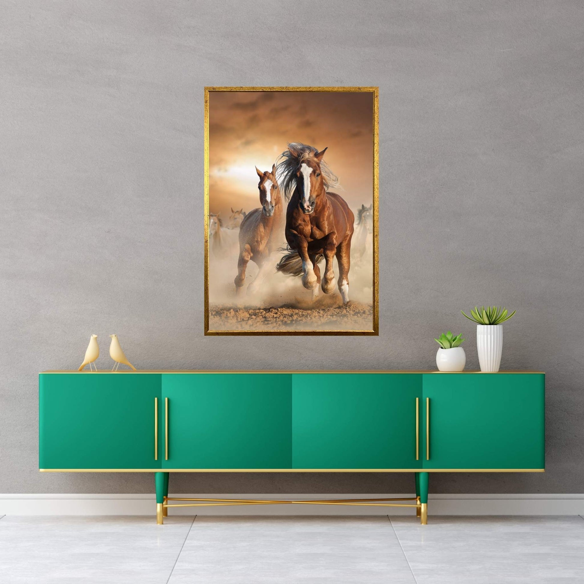 Beautiful Brown Horse Canvas Wall Art , Animal Wall Art - Y Canvas
