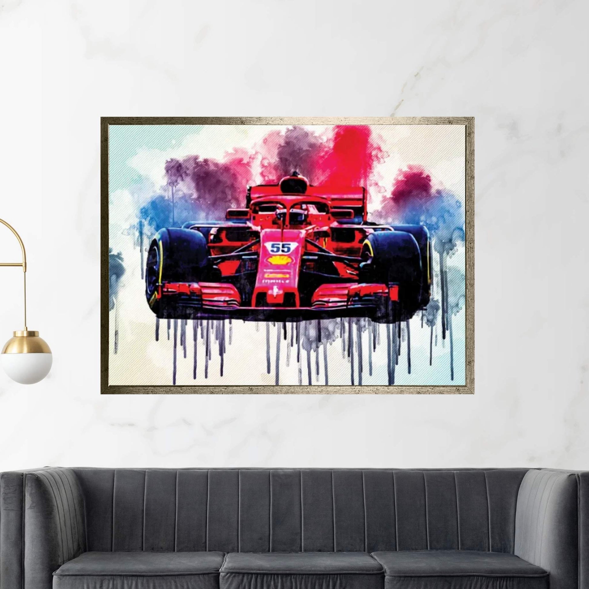 Carlos Sainz Ferrari Sf21 2021 F1 Cars Formula 1 Scuderia Ferrari New Sf21 F1 Canvas Wall Art - Y Canvas