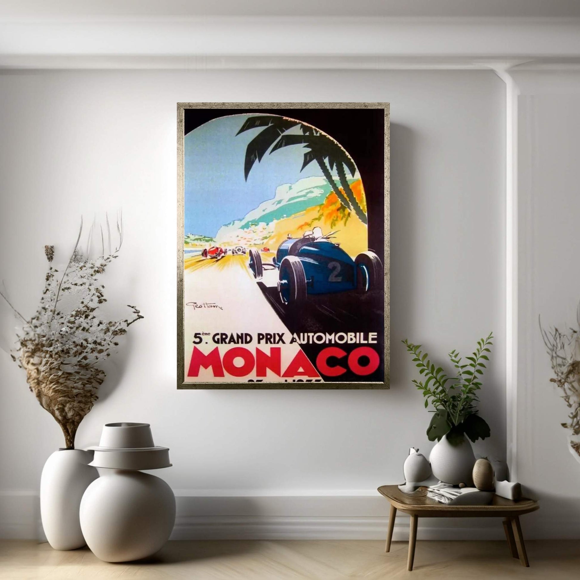 Grandprix Automobile Monaco 1933 Canvas Wall Art - Y Canvas
