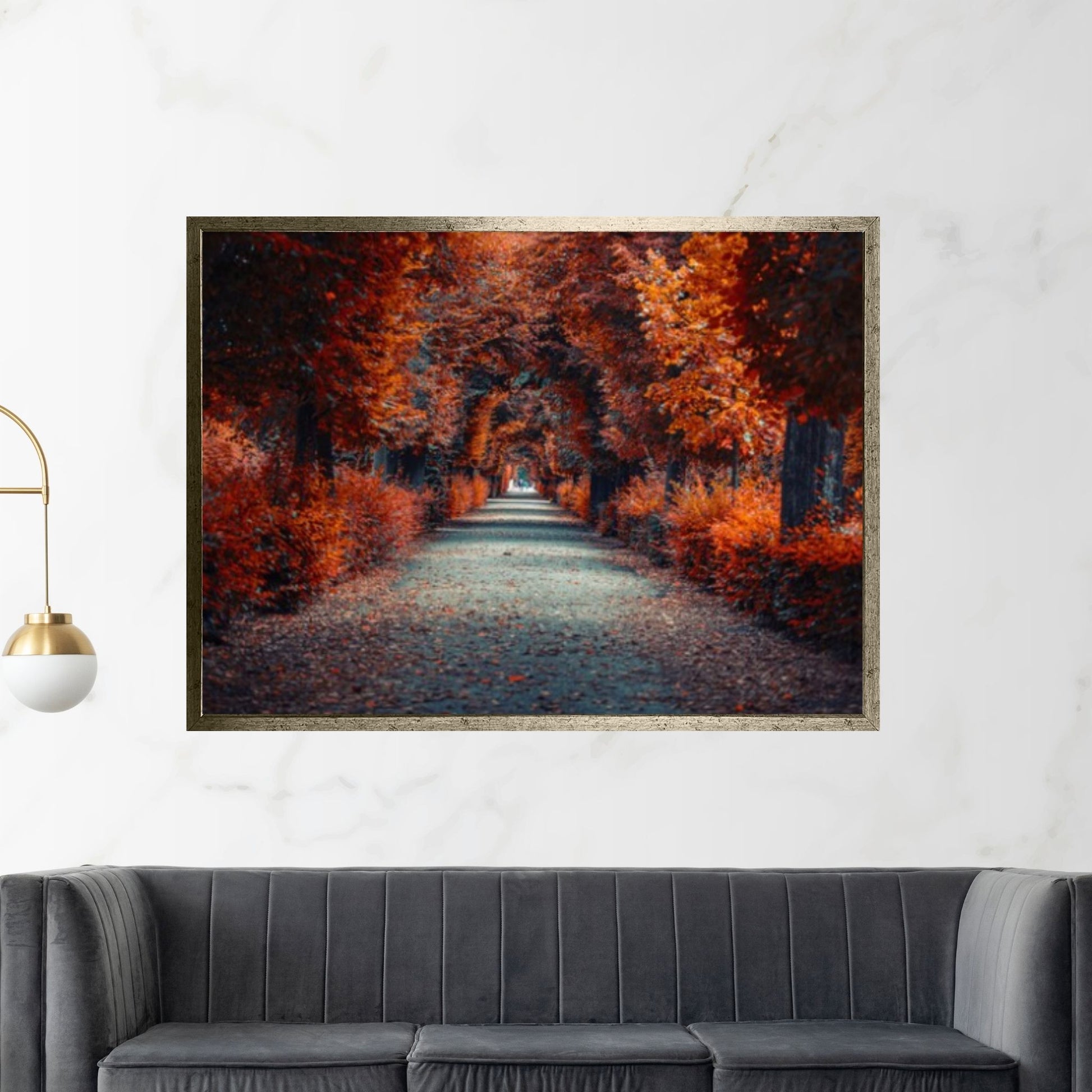 Autumn Landscape Canvas Wall Art Decor, Autumn Landscape Art Canvas, Forest Landscape Canvas Art - Y Canvas