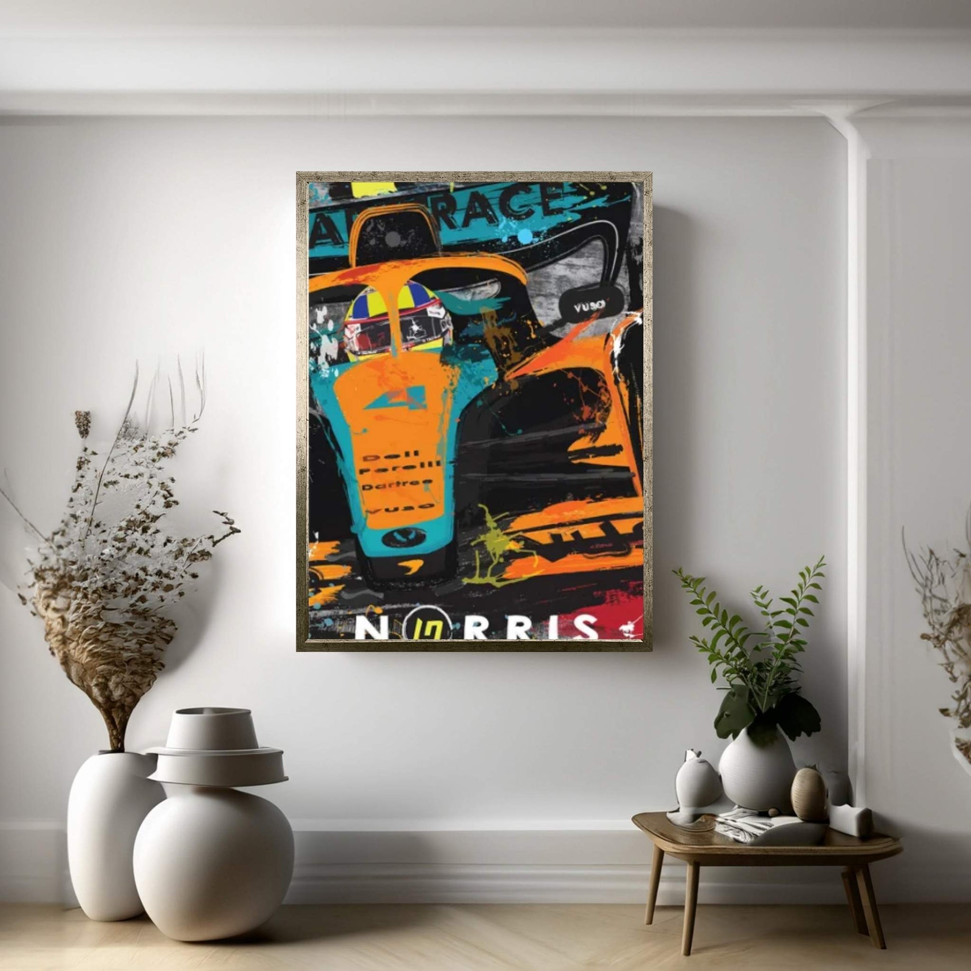 Lando Norris 4, McLaren F1 Poster Canvas Wall Art - Y Canvas