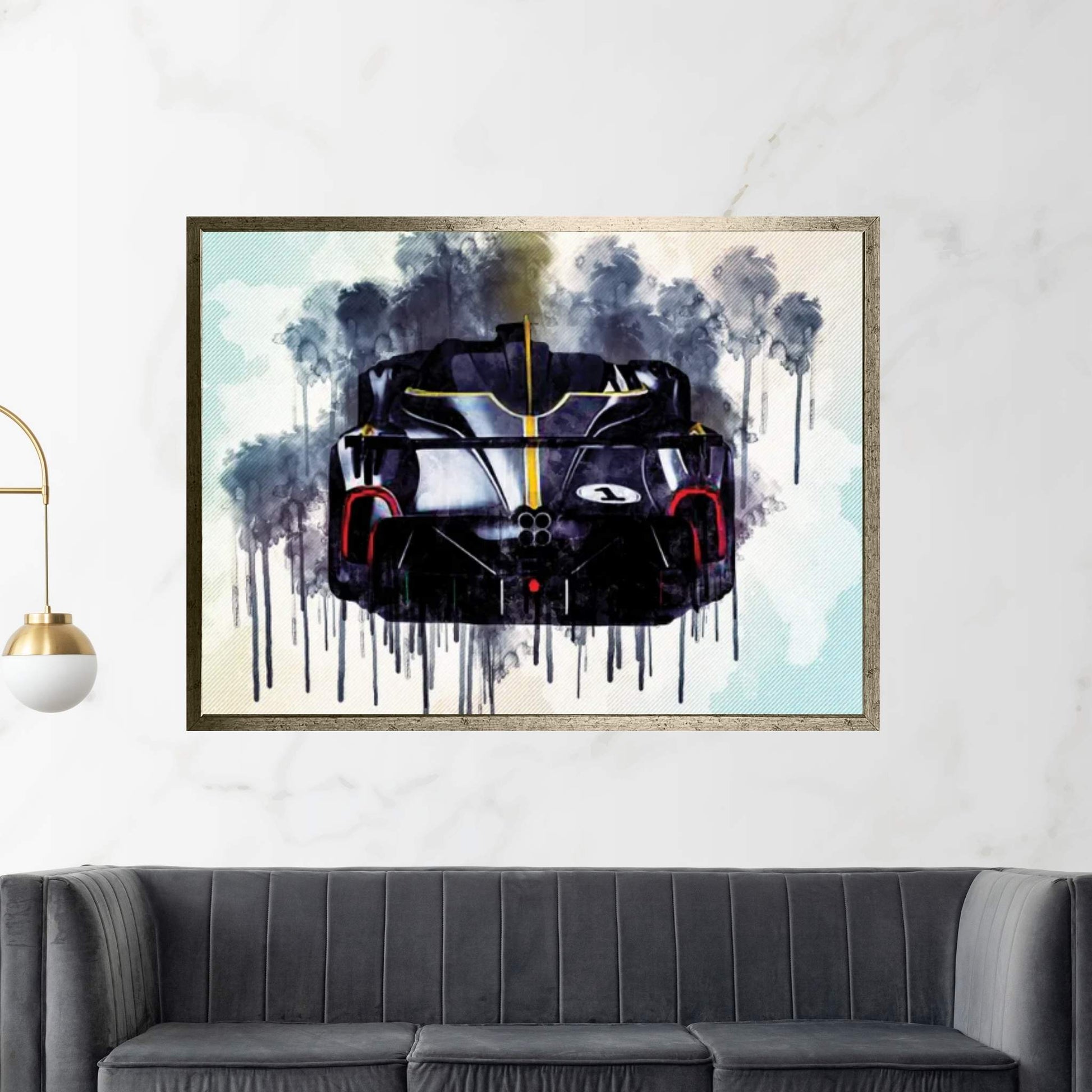 2021 Pagani Huayra R Rear View Exterior Black Hypercar Canvas Wall Art - Y Canvas