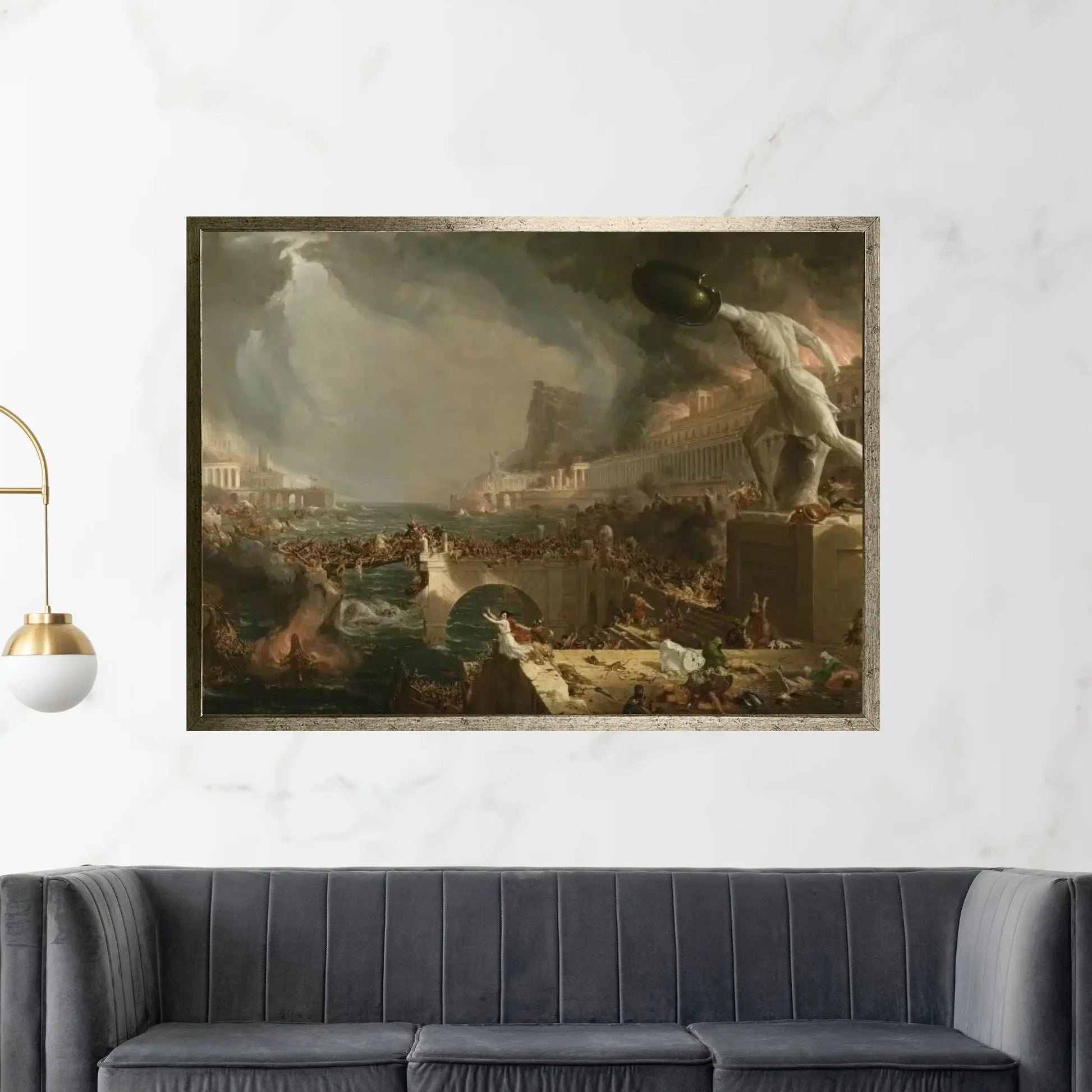 The Course of Empire: Destruction, 1836 Canvas Wall Art - Y Canvas
