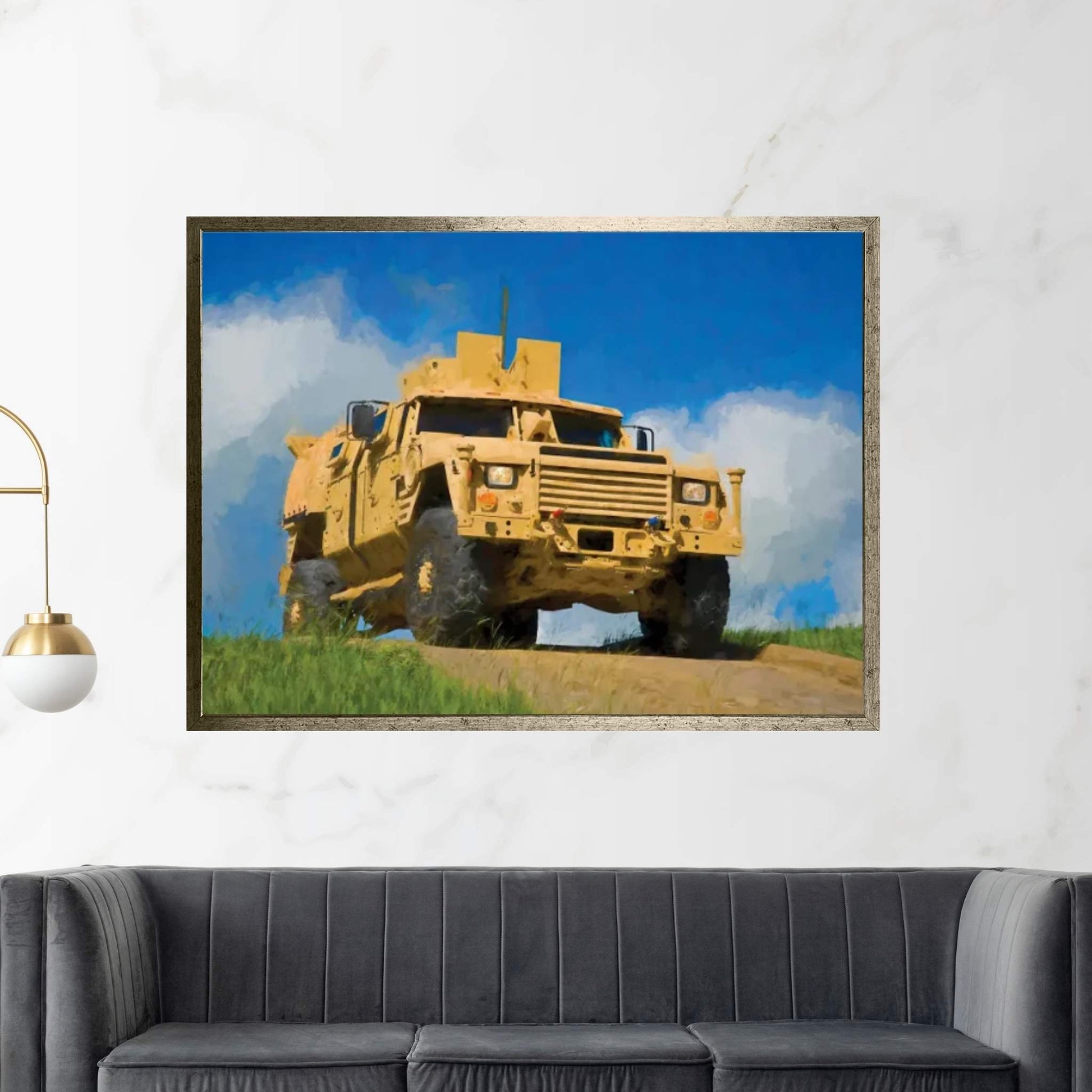 Armas Joint Light Tactical Vehicle In Watercolor Canvas Wall Art - Y Canvas