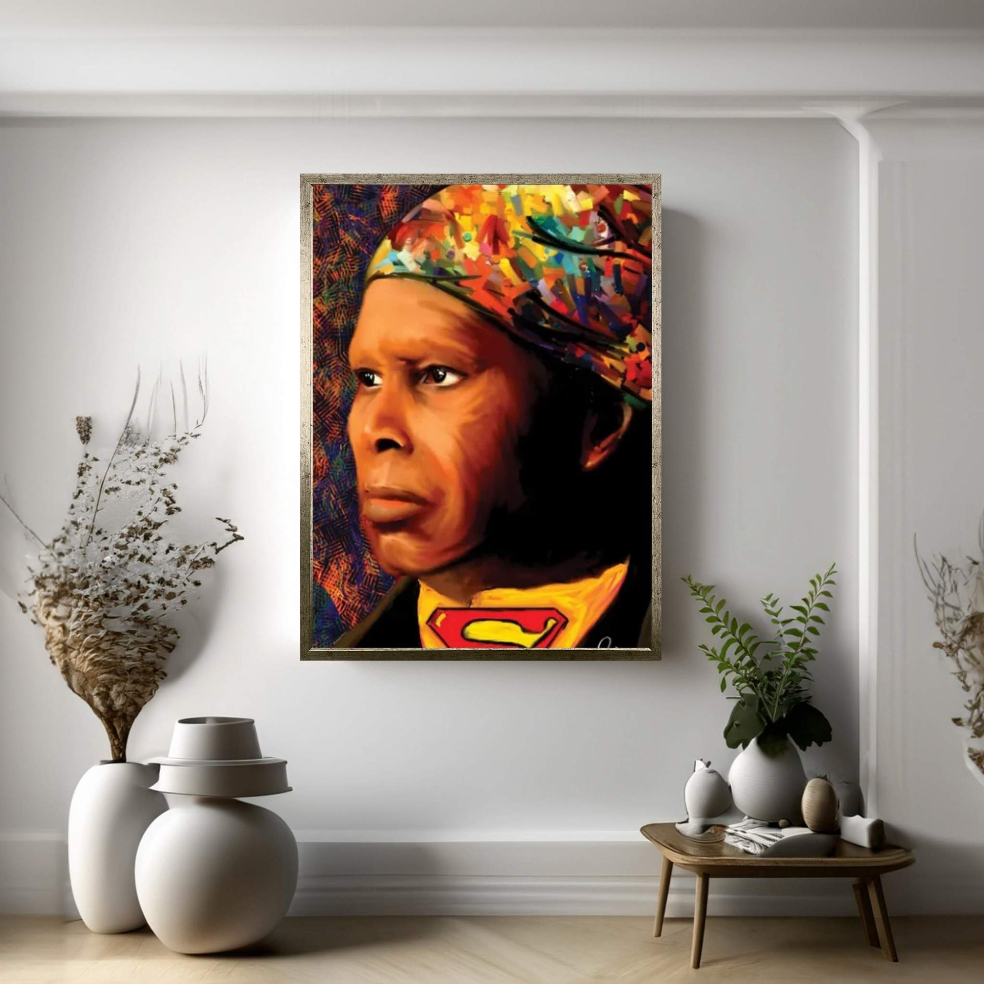 Harriet Tubman SuperHero Canvas Wall Art - Y Canvas