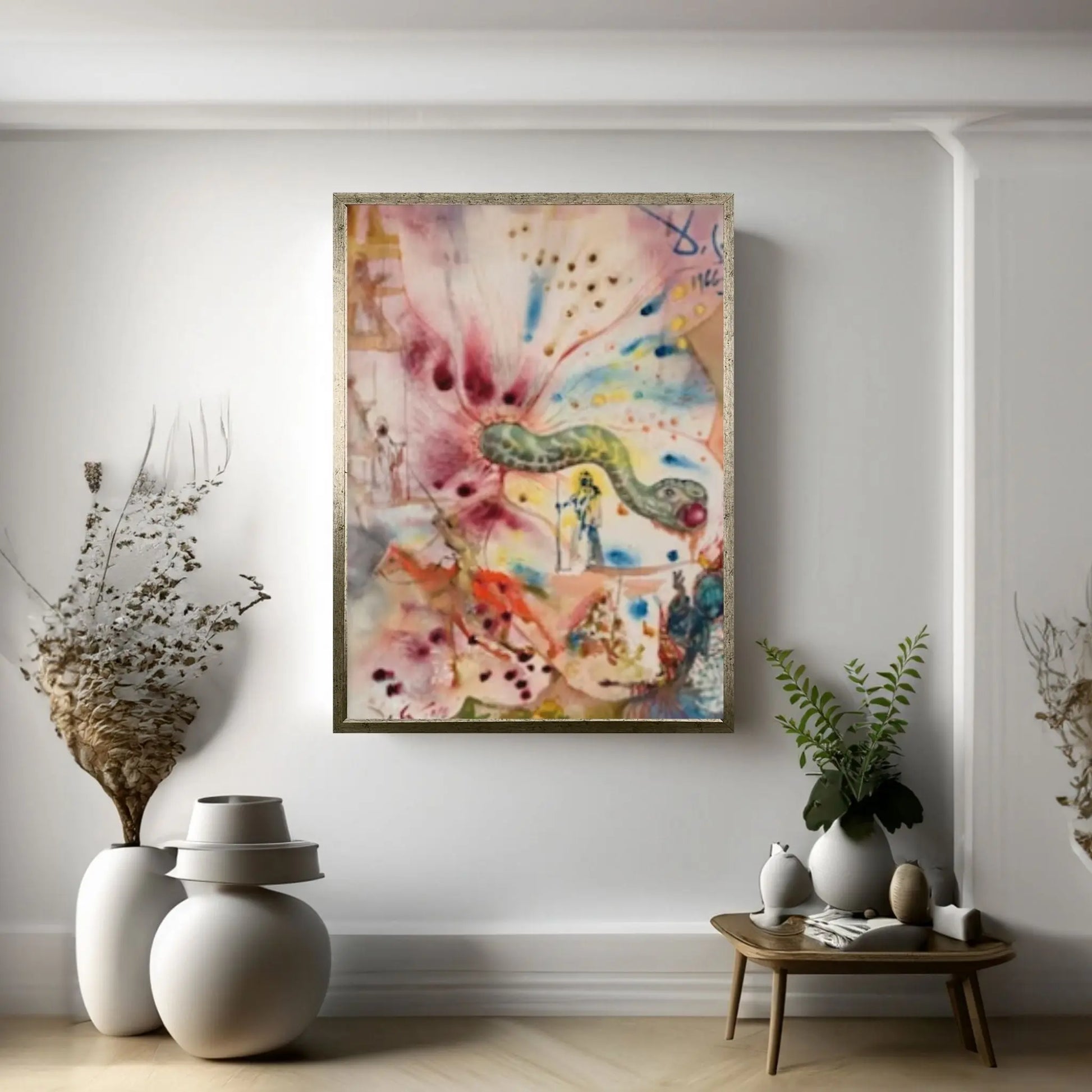 Salvador Dali The Snake and the Apple Canvas Wall Art Print, Salvador Dali Exhibition Poster, Surrealism Poster Canvas - Y Canvas