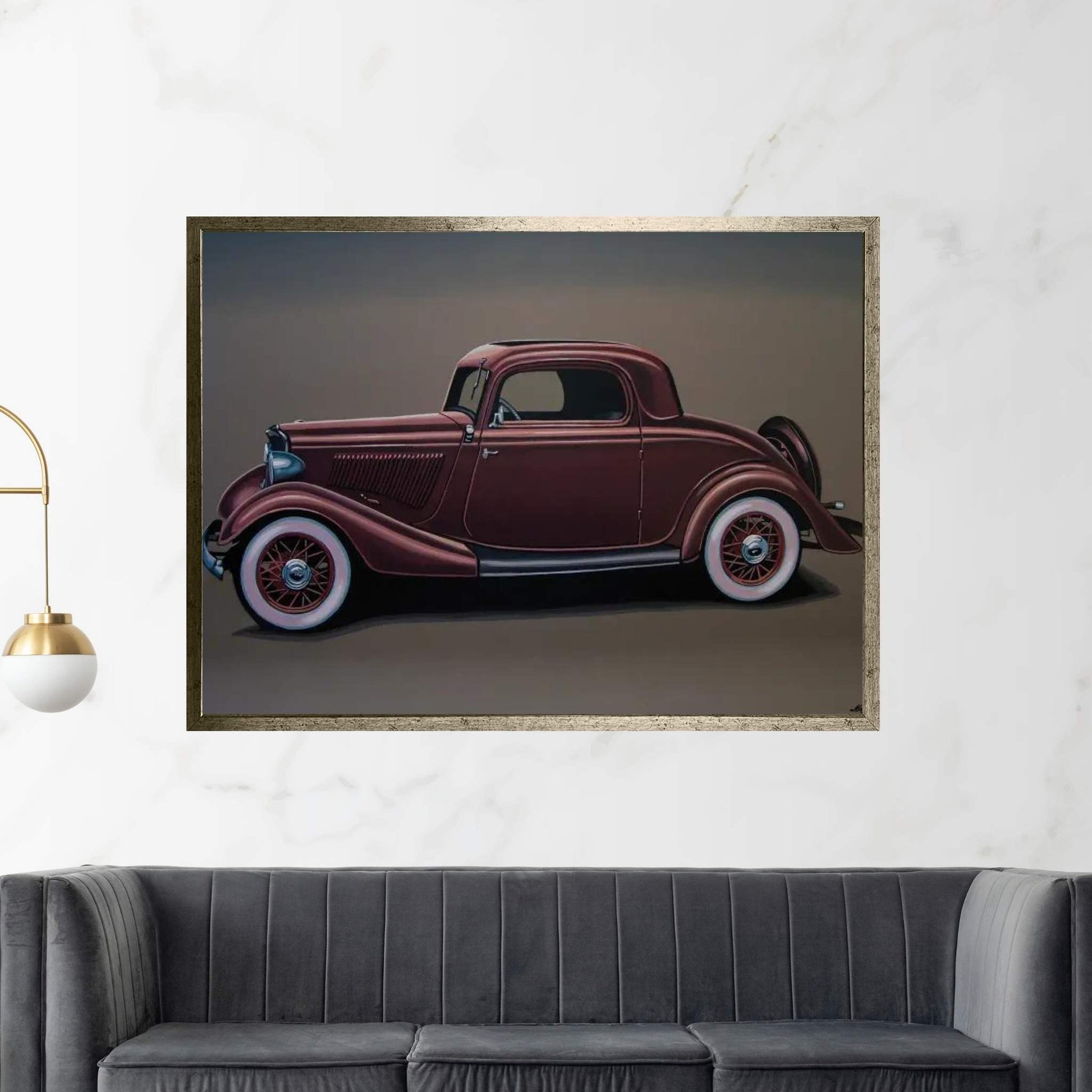 Ford 3 Window Coupe 1933 Canvas Wall Art - Y Canvas