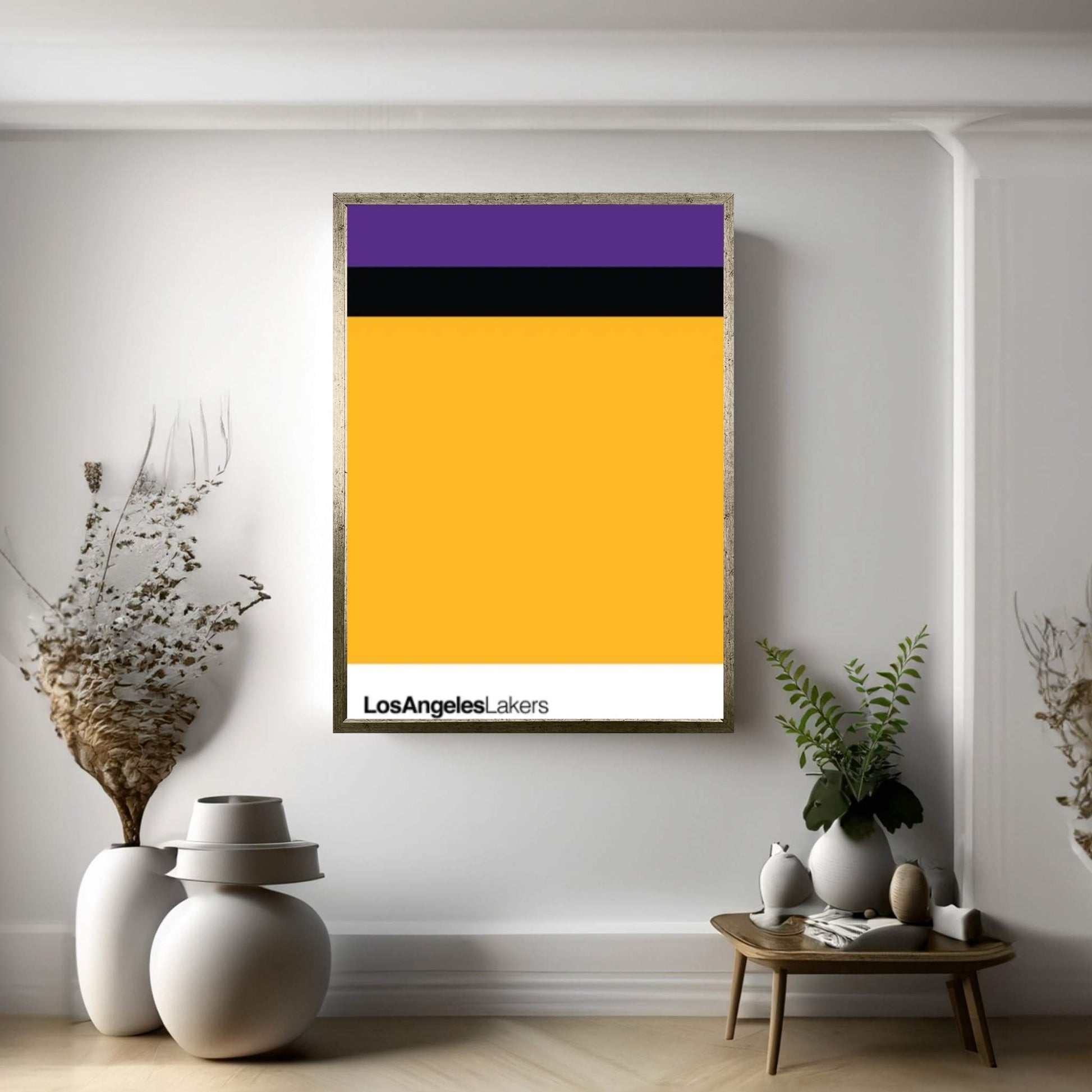 Los Angeles Lakers Basketball Canvas Wall Art - Y Canvas