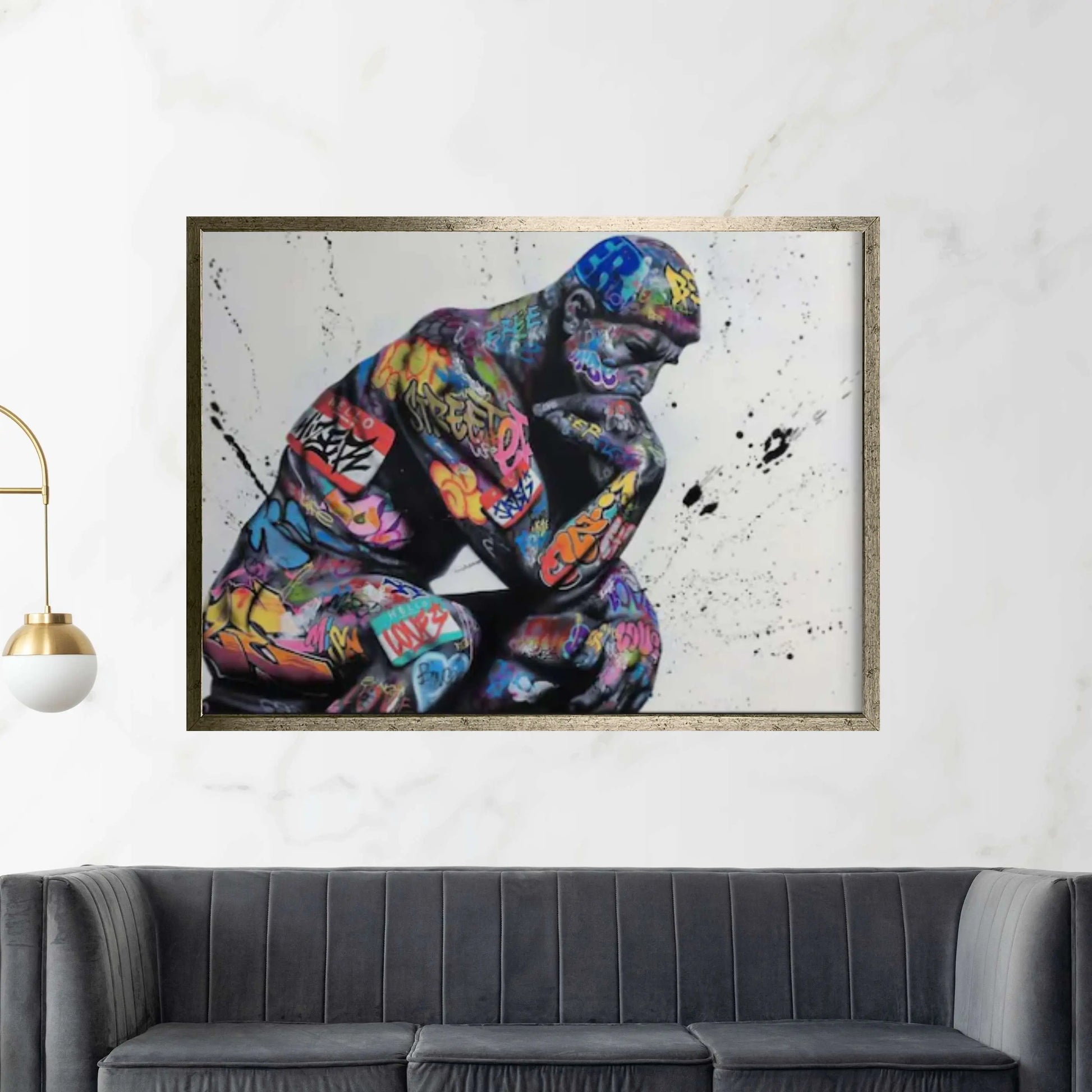 Banksy Canvas Art, Canvas Wall Art Decor, Print Poster Graffiti Wall Art - Y Canvas