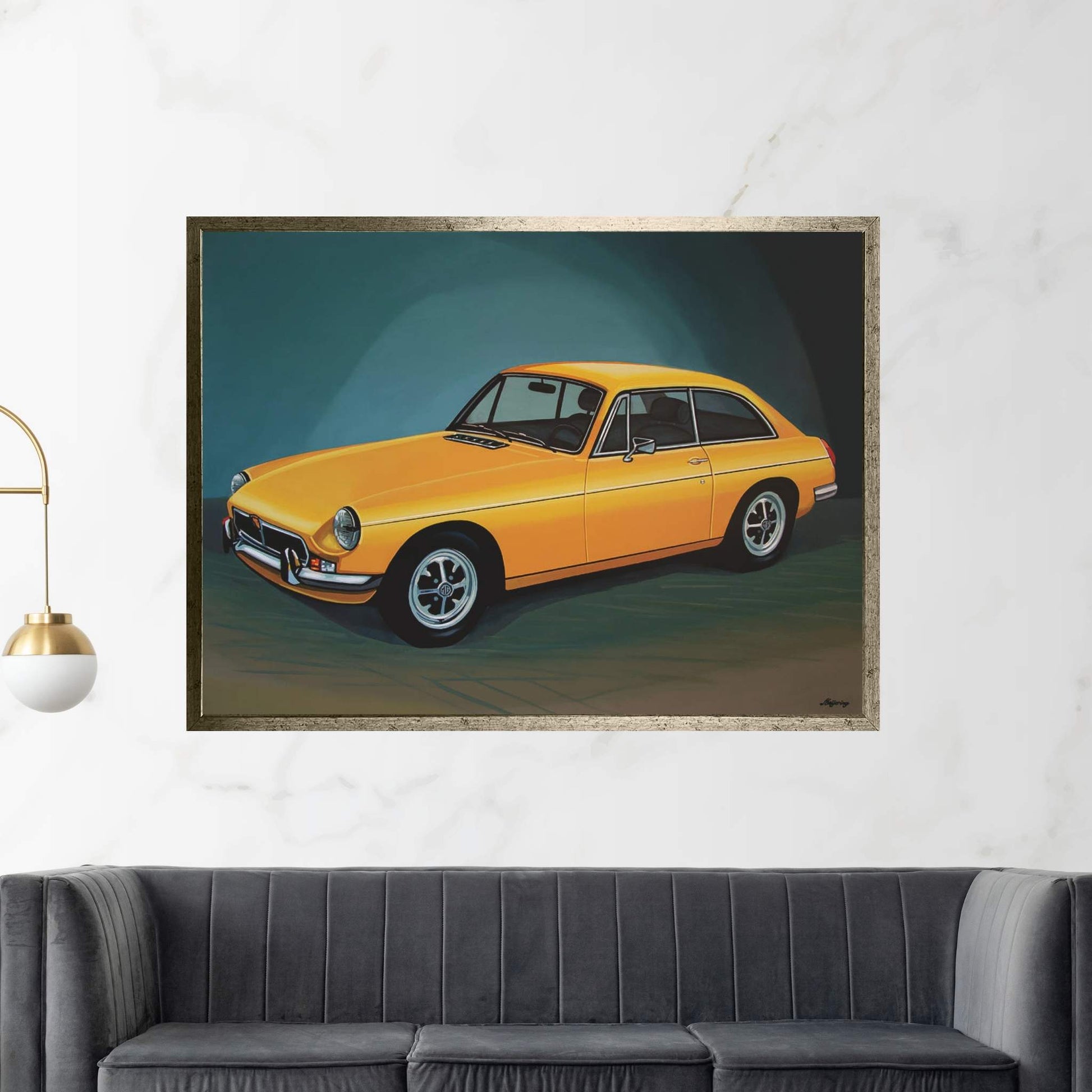 MGB GT 1966 Canvas Wall Art - Y Canvas