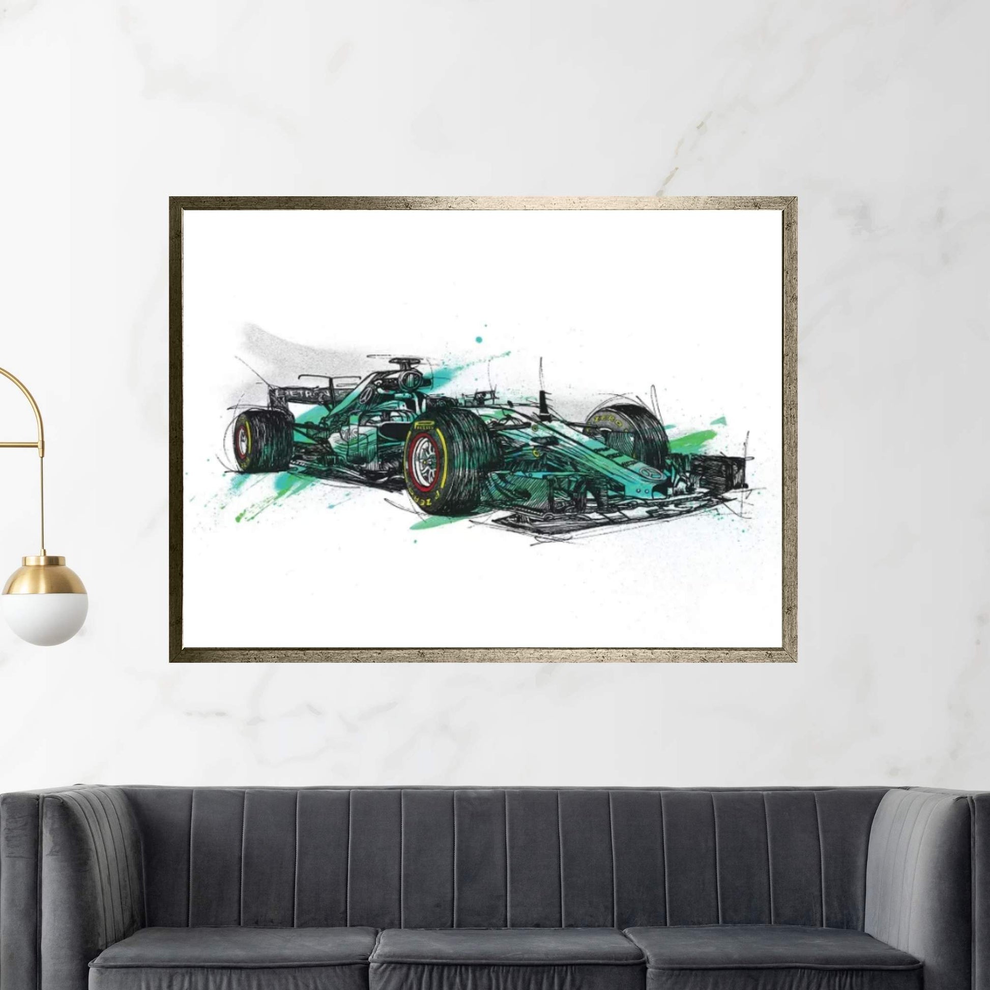 F1 Hamilton Canvas Wall Art - Y Canvas