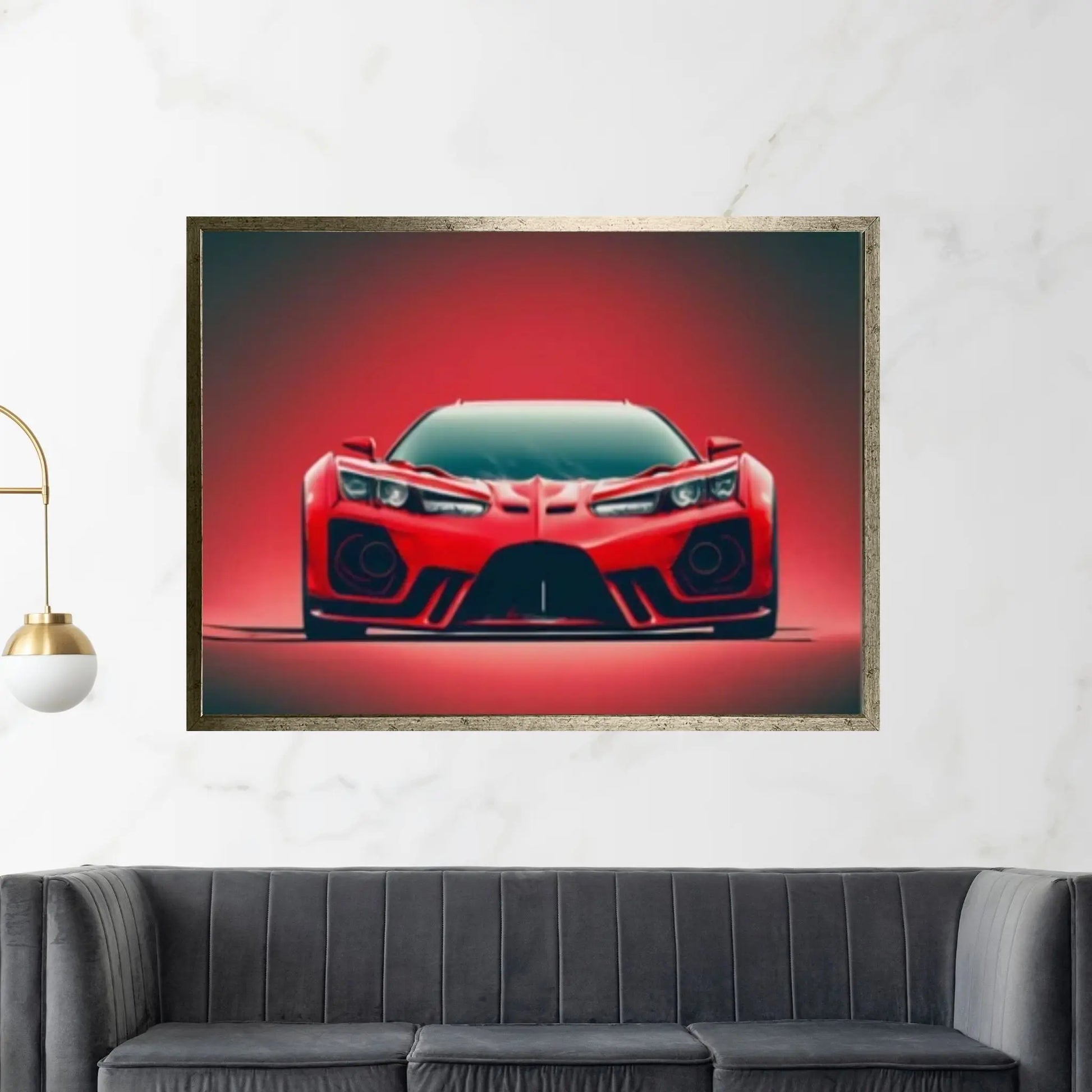 Red Sport Cars Canvas Wall Art Poster Print, Supercar Wall Art - Y Canvas