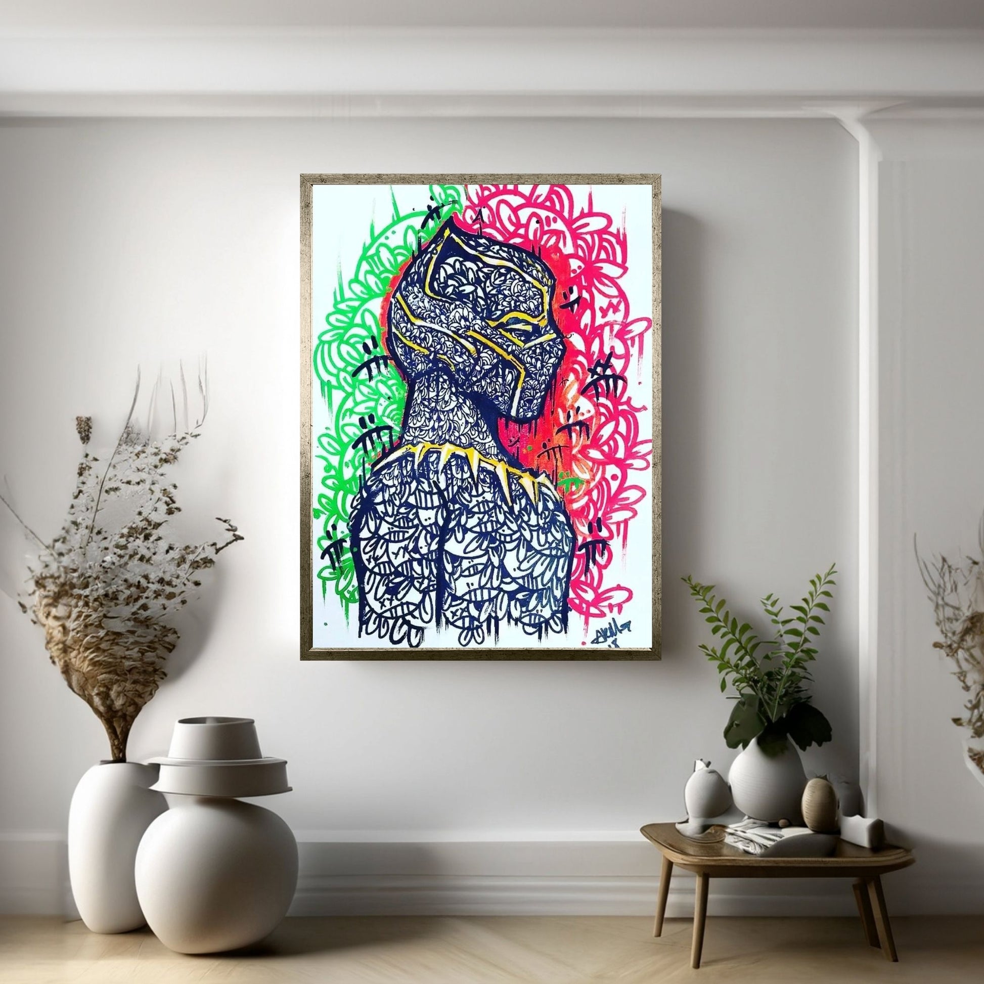 Black Panther Canvas Wall Art - Y Canvas