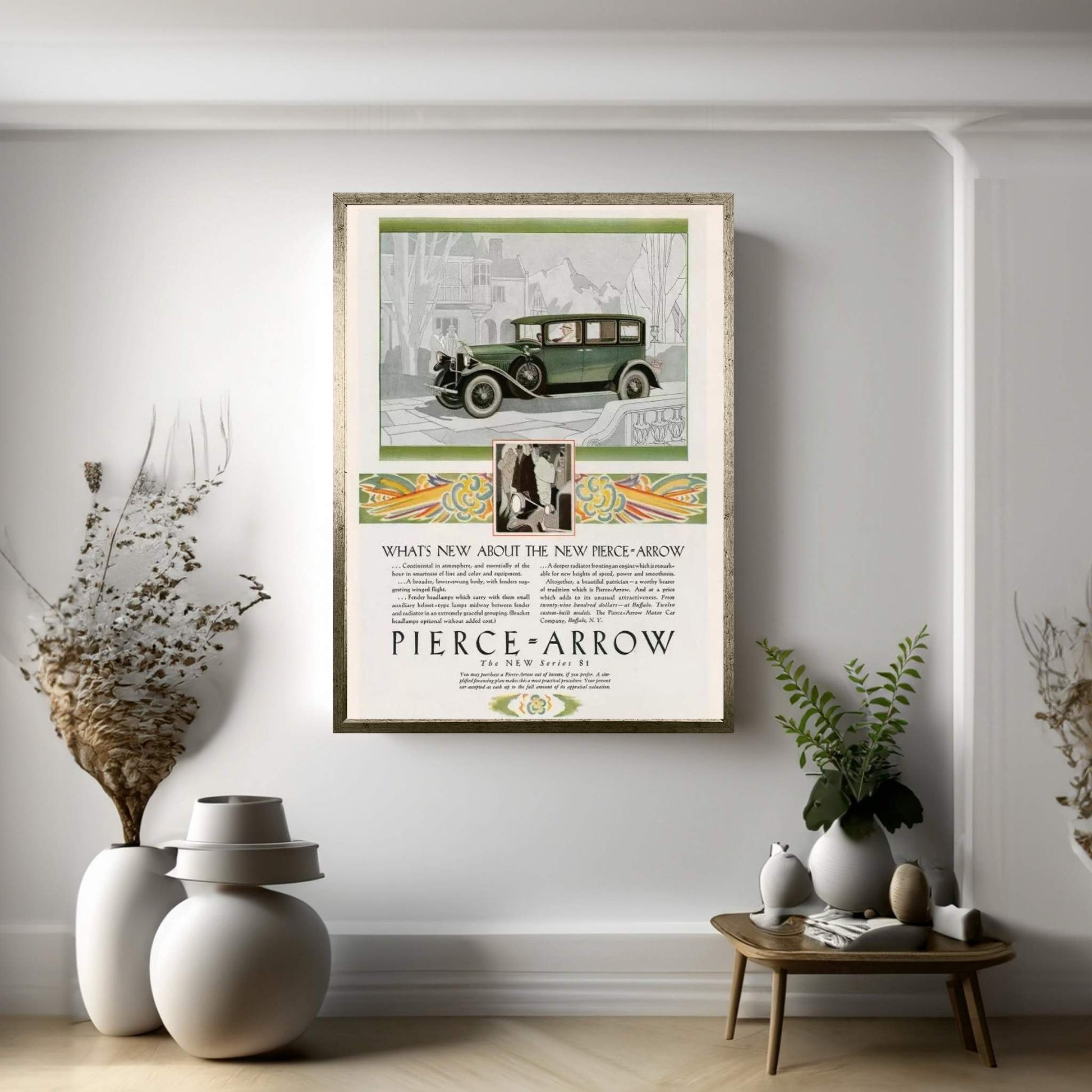 1928 Pierce-Arrow Magazine Advert Canvas Wall Art - Y Canvas