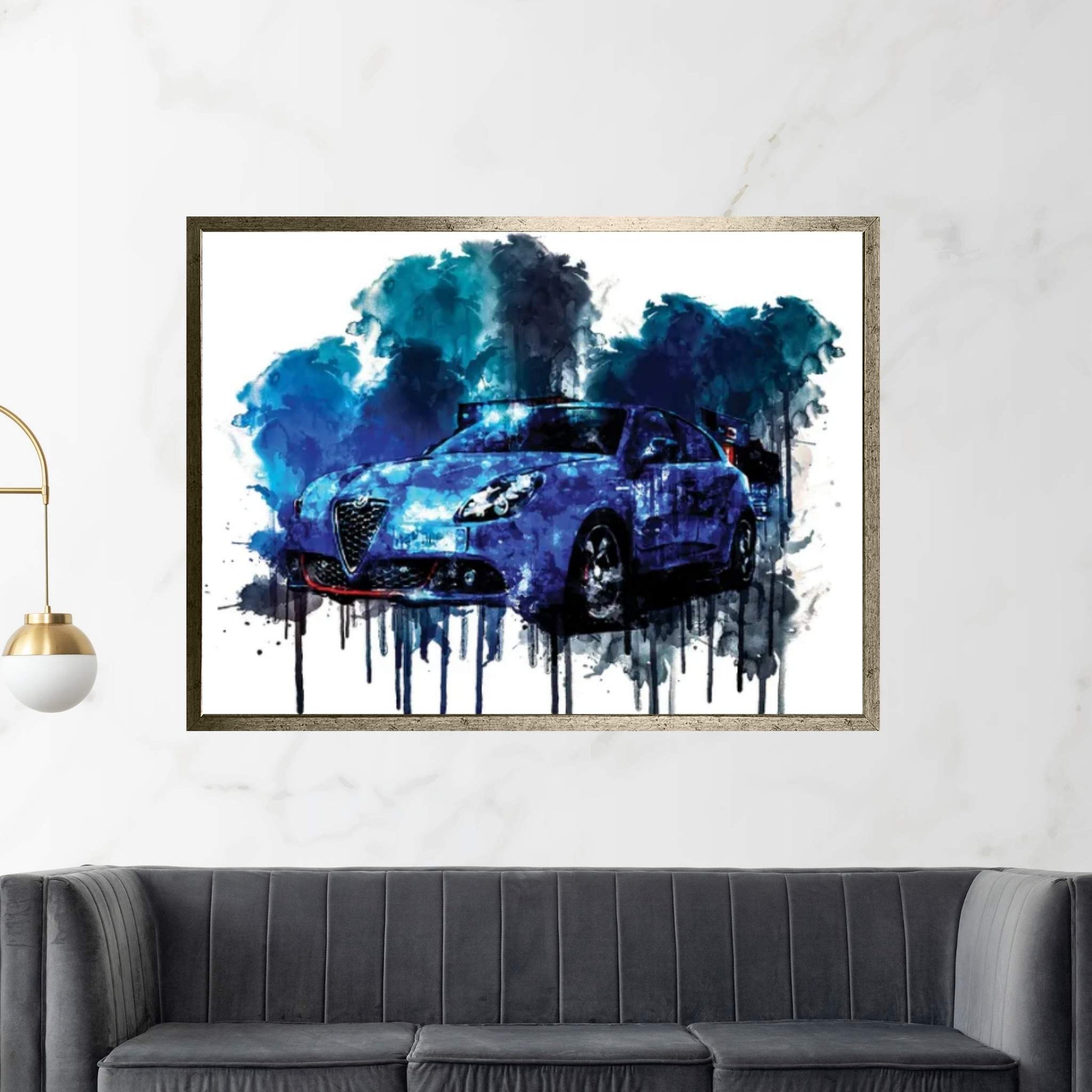 Car 2018 Alfa Romeo Giulia Quadrifoglio Canvas Wall Art - Y Canvas