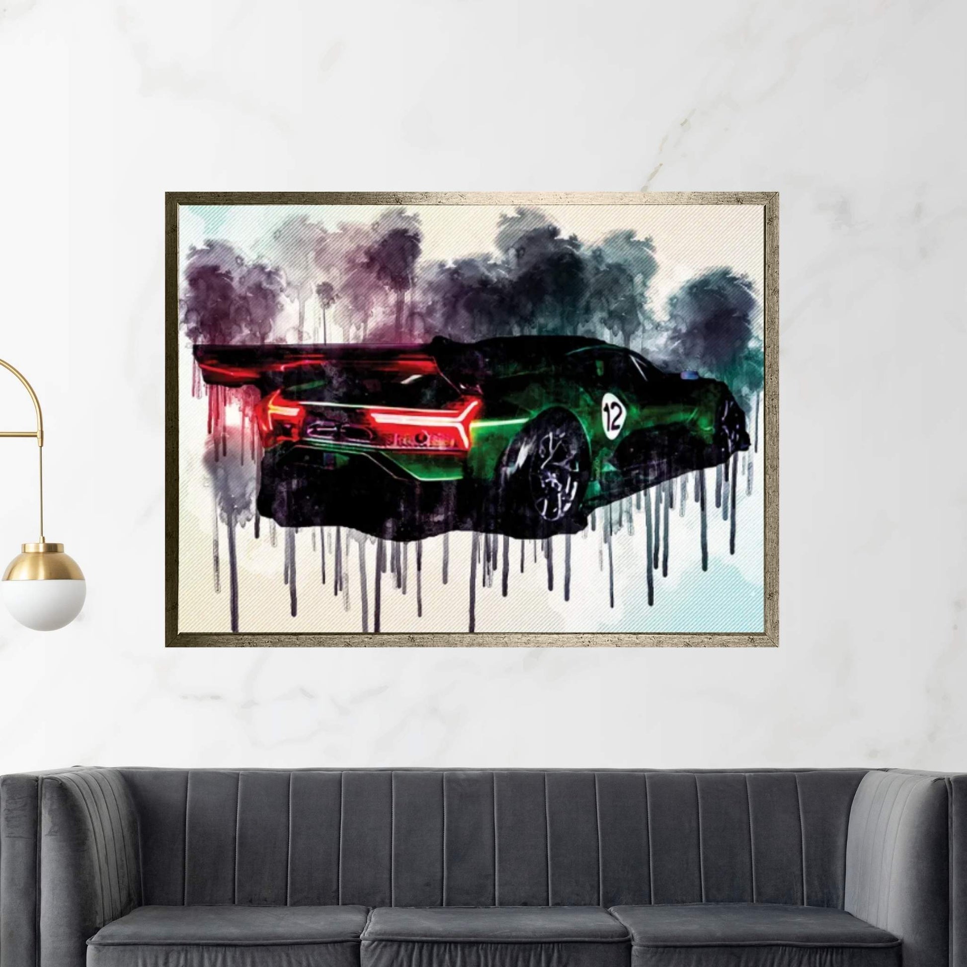 Brabham Bt62 2019 Hypercar Rear View Exterior Canvas Wall Art - Y Canvas