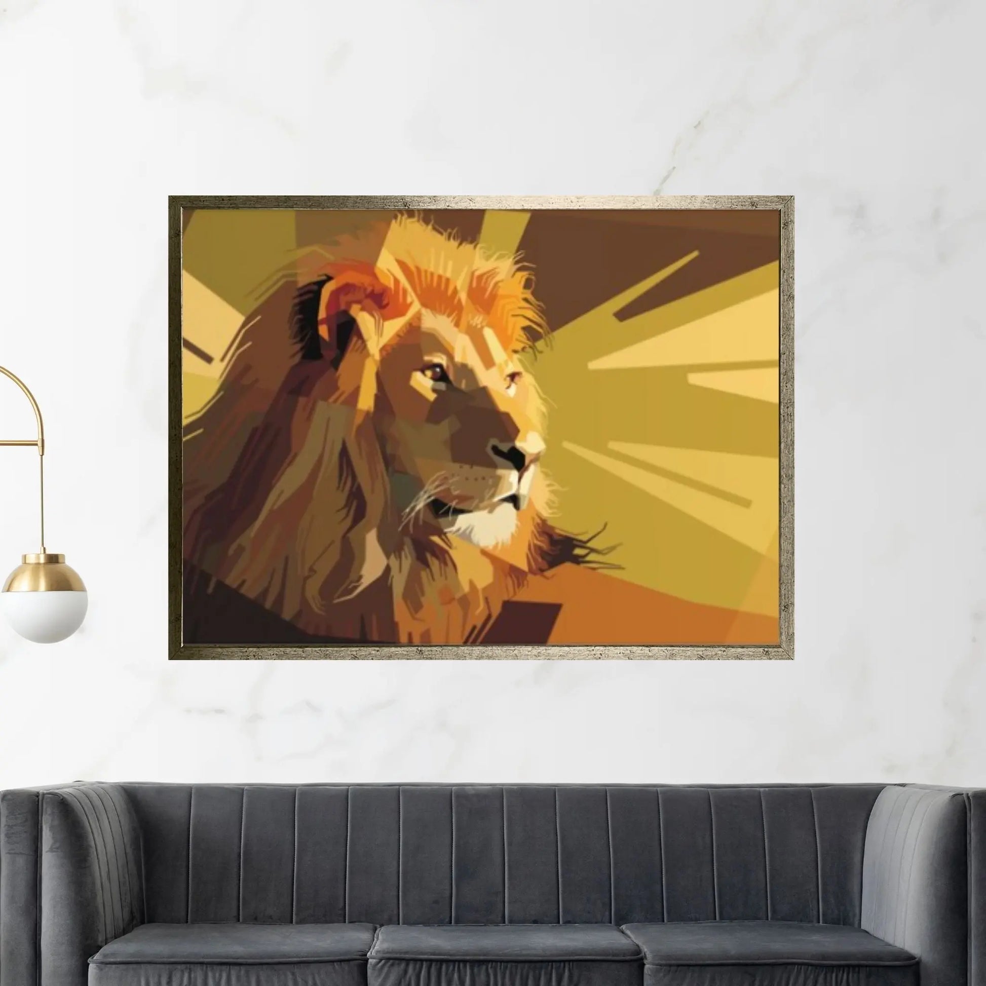 Lion Canvas Wall Art Animal Wall Art, Canvas Wall Art, Animal wall art decor Large lion art - Y Canvas