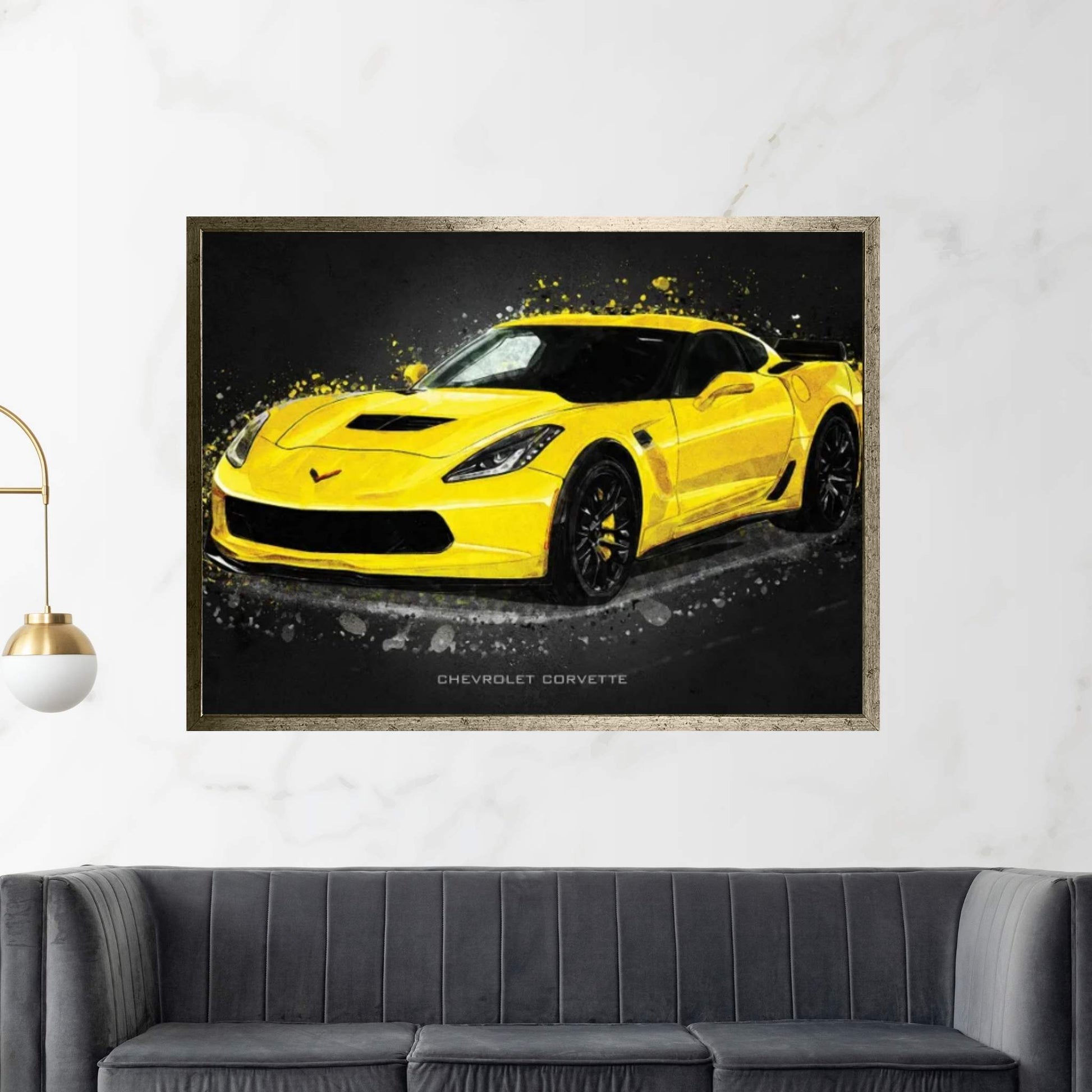 Chevrolet Corvette Acrylic Canvas Wall Art - Y Canvas