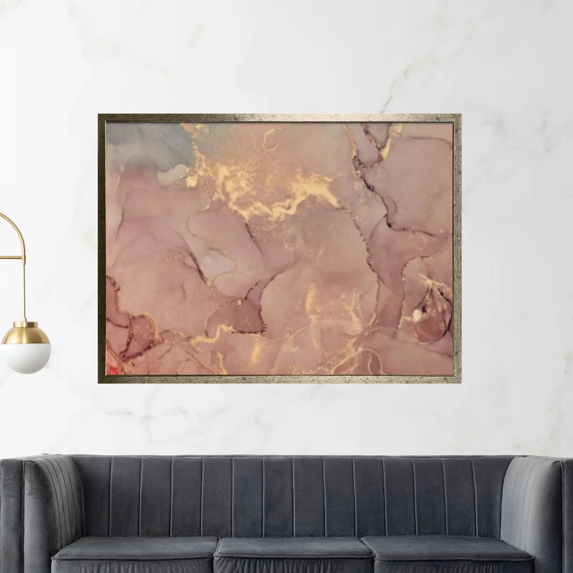 Pink Abstract Wall Art Abstract Painting, Abstract Marble Print Marble Abstract - Y Canvas