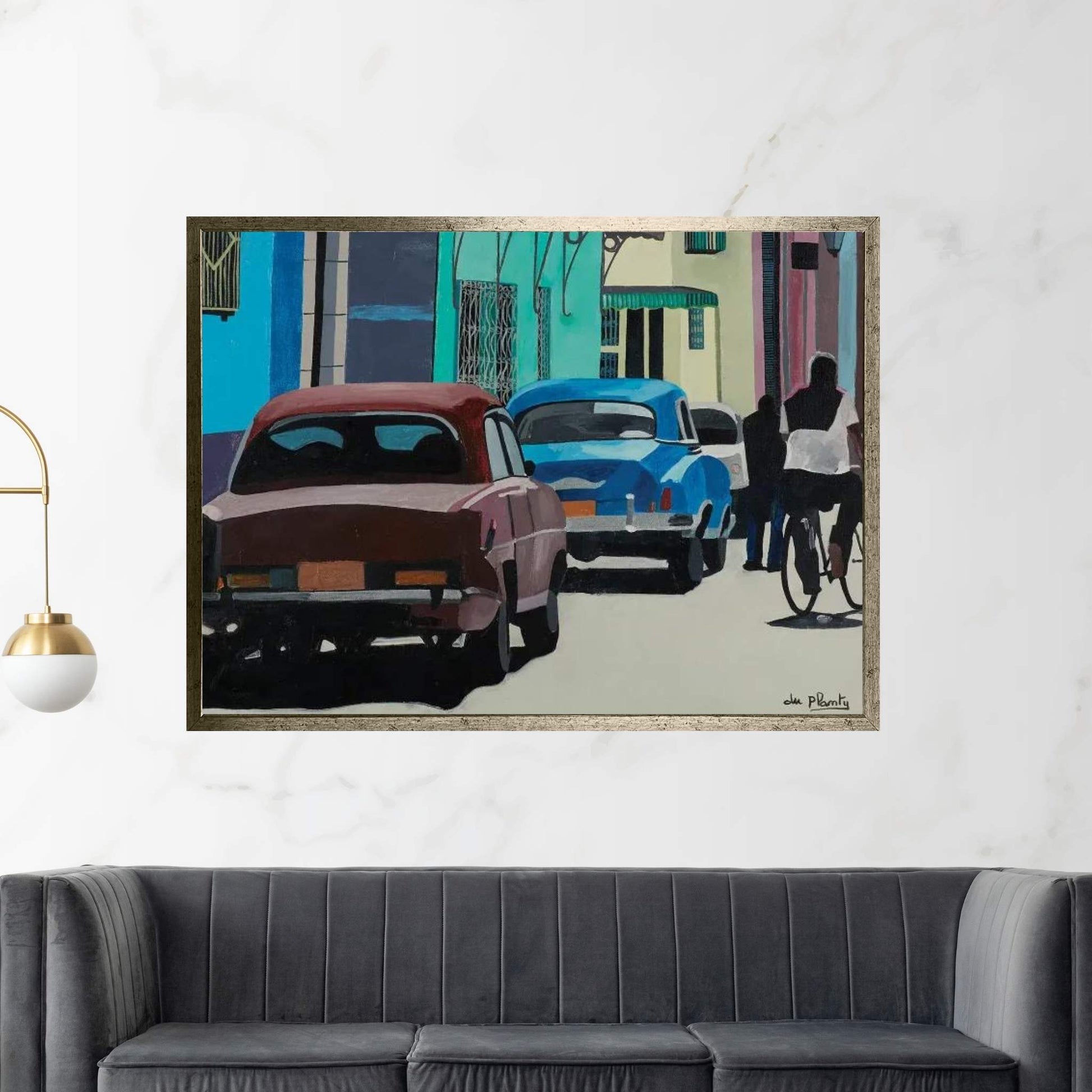 Cars In Trinidad Canvas Wall Art - Y Canvas