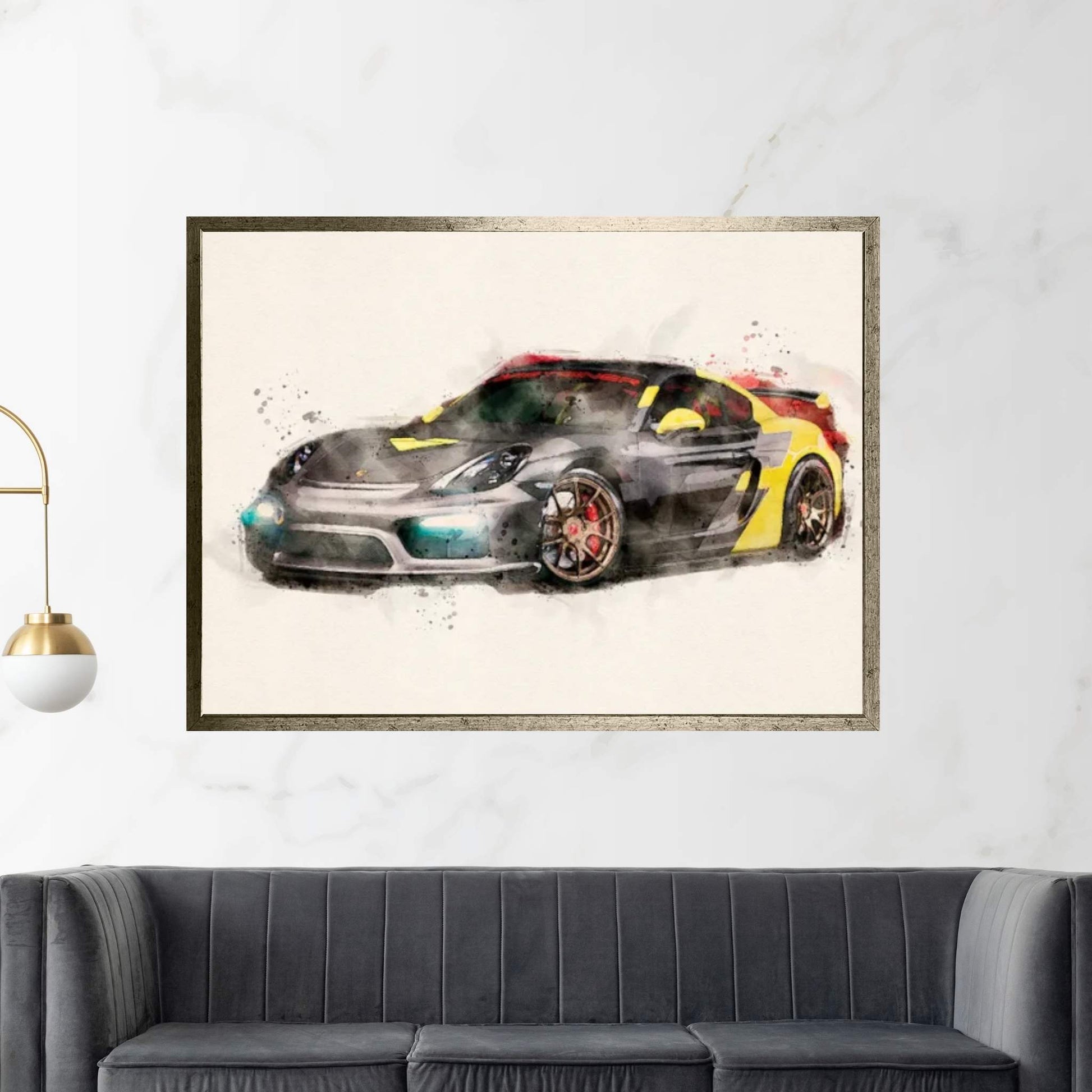 Porsche GT4 V II Canvas Wall Art - Y Canvas