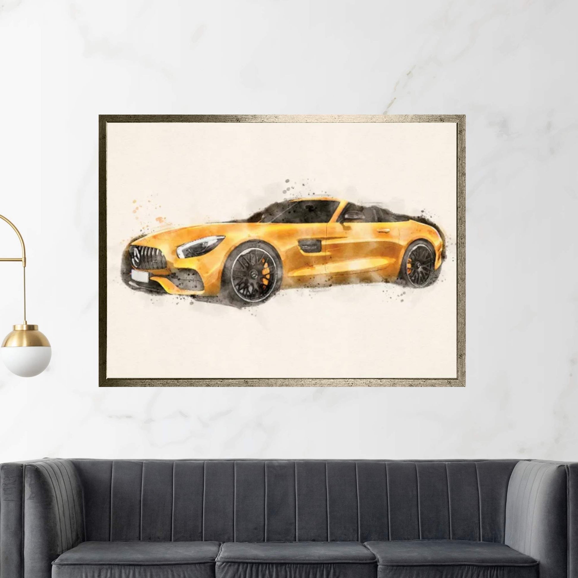 Mercedes AMG GTS Canvas Wall Art - Y Canvas