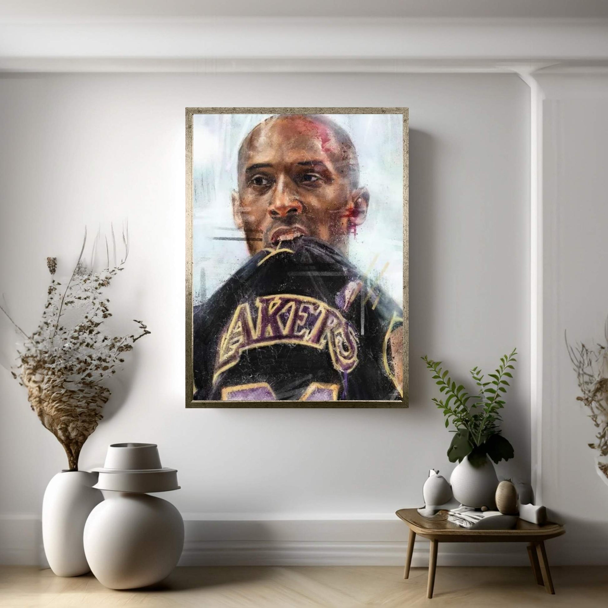 Kobe Biting Canvas Wall Art - Y Canvas