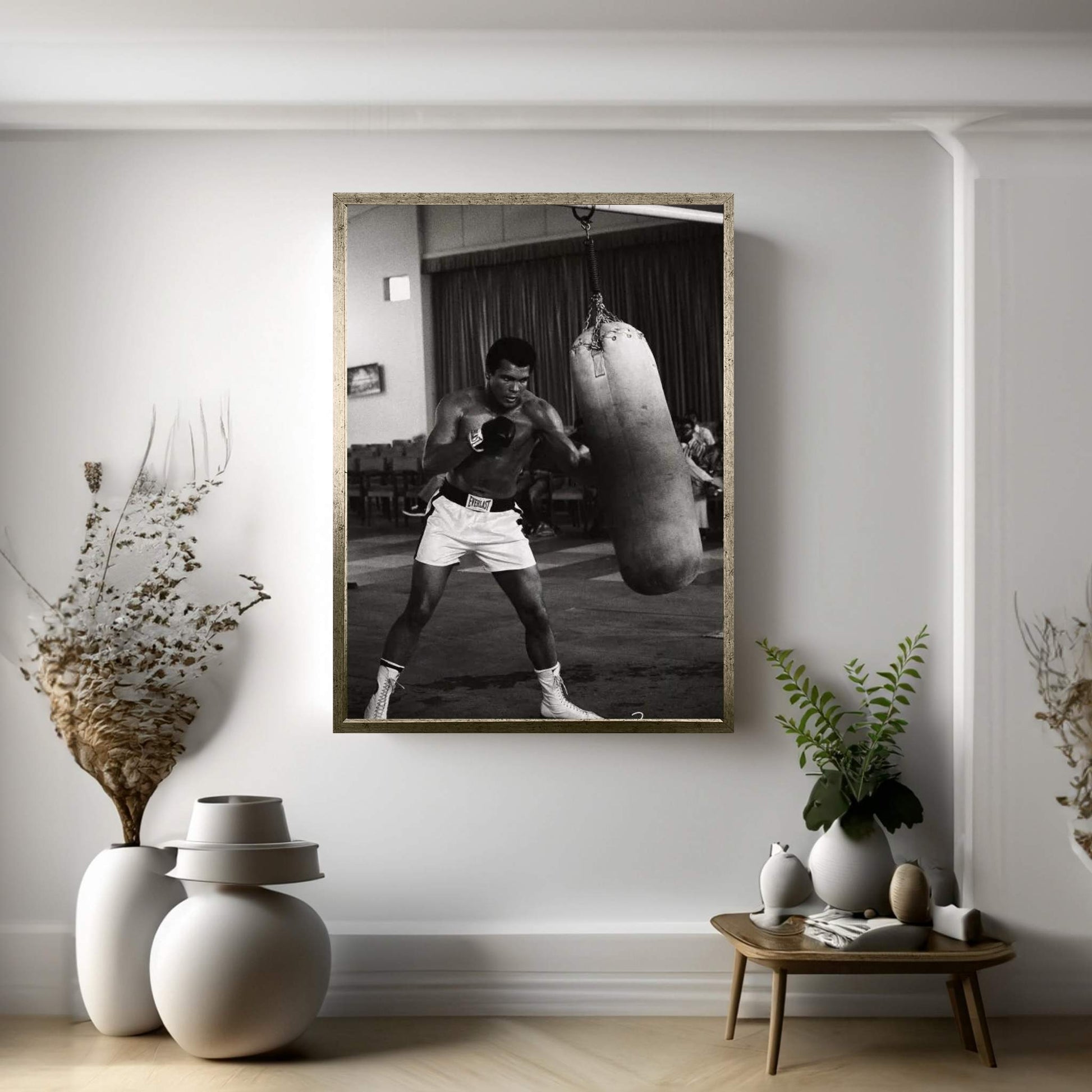 Ali Training in Zaire Canvas Wall Art - Y Canvas