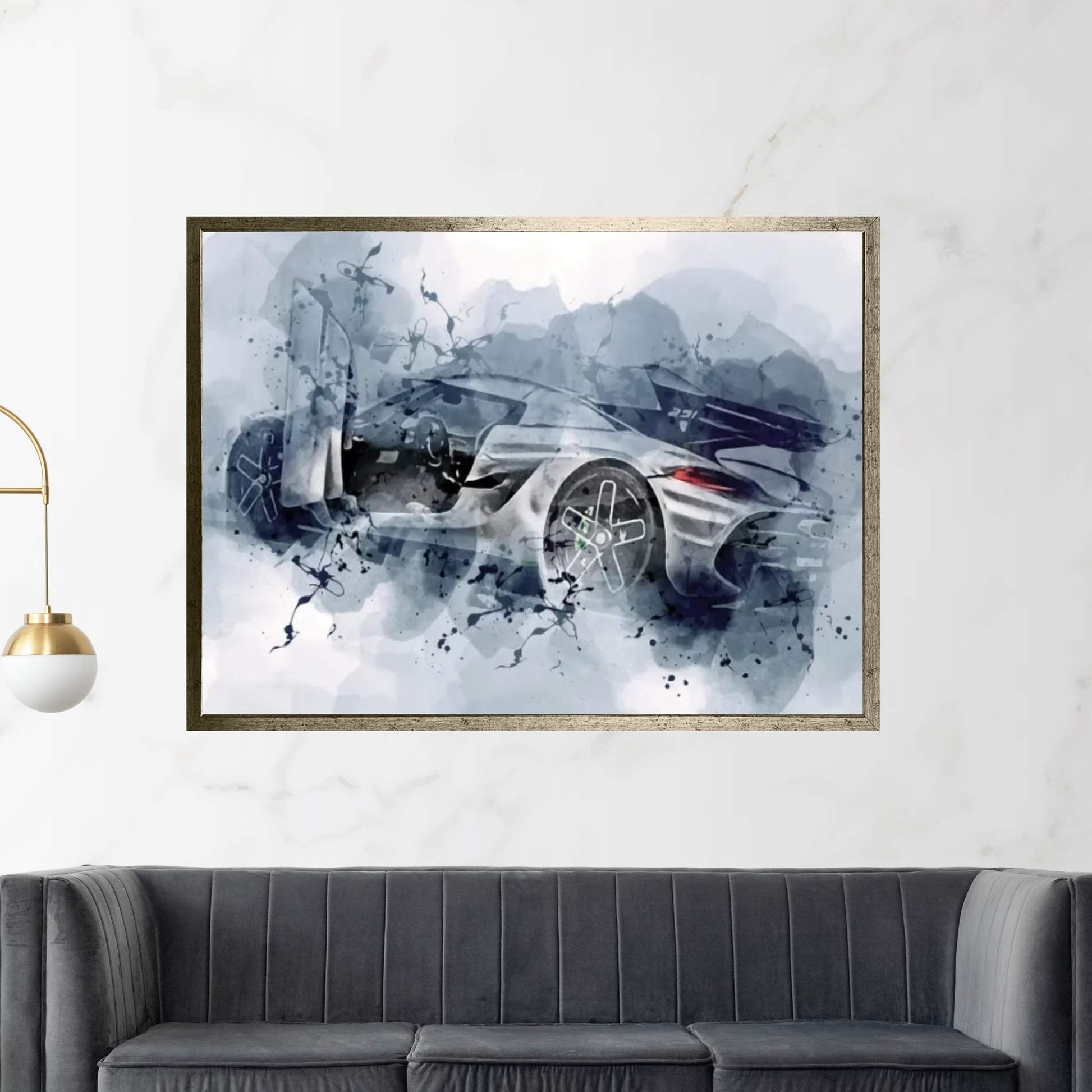 Koenigsegg Jesko Hypercar Exterior Canvas Wall Art - Y Canvas