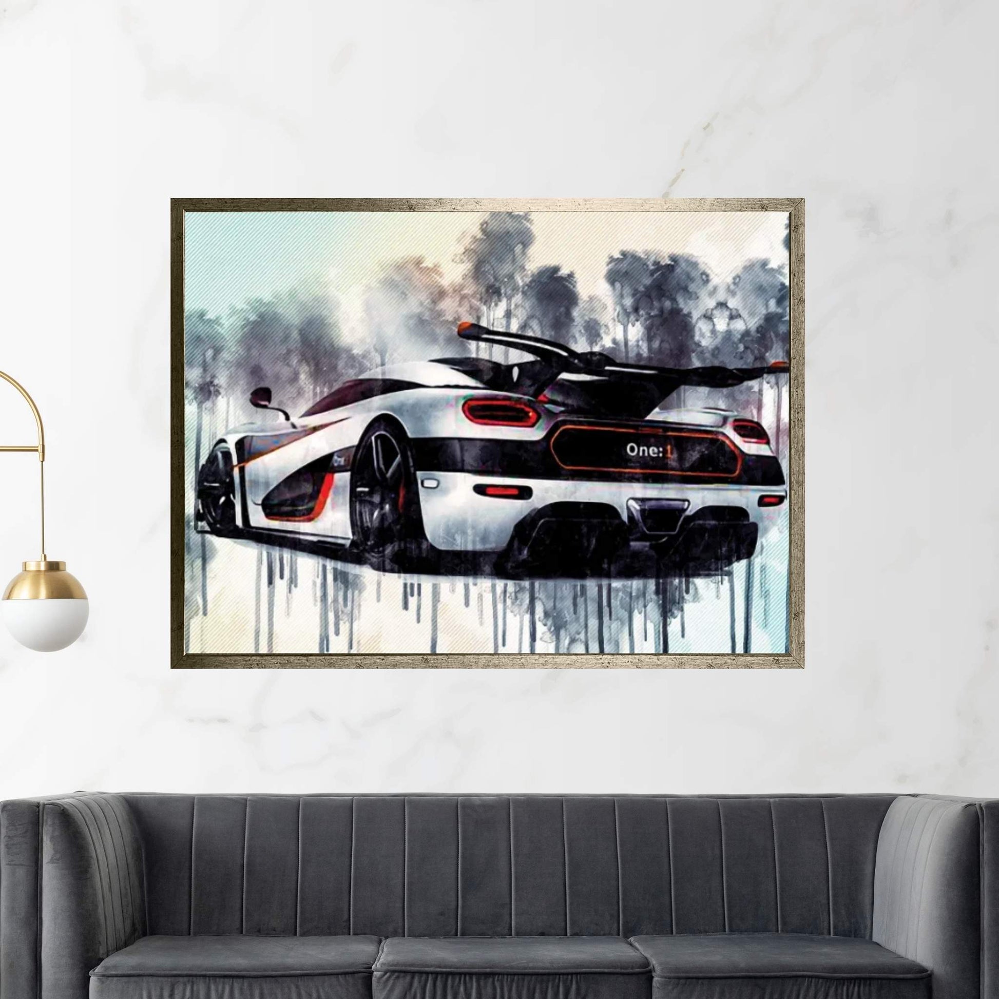 Koenigsegg One 1 Sports Car Hypercar Supercars Canvas Wall Art - Y Canvas