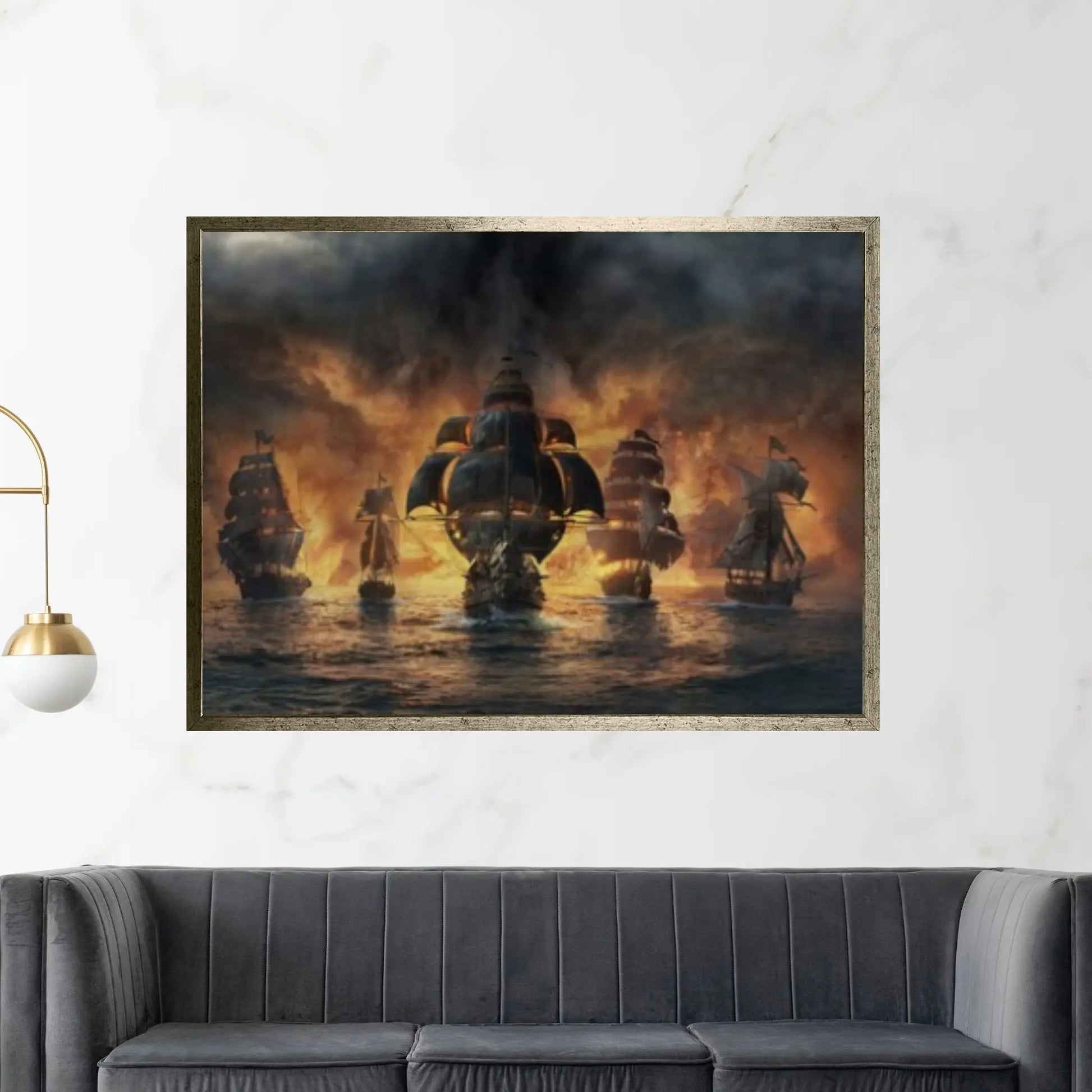 Sailing Boat Canvas, Sea Wall Decor, Framed Canvas, Sea Landscape, Sailboat Painting,Ocean Painting - Y Canvas