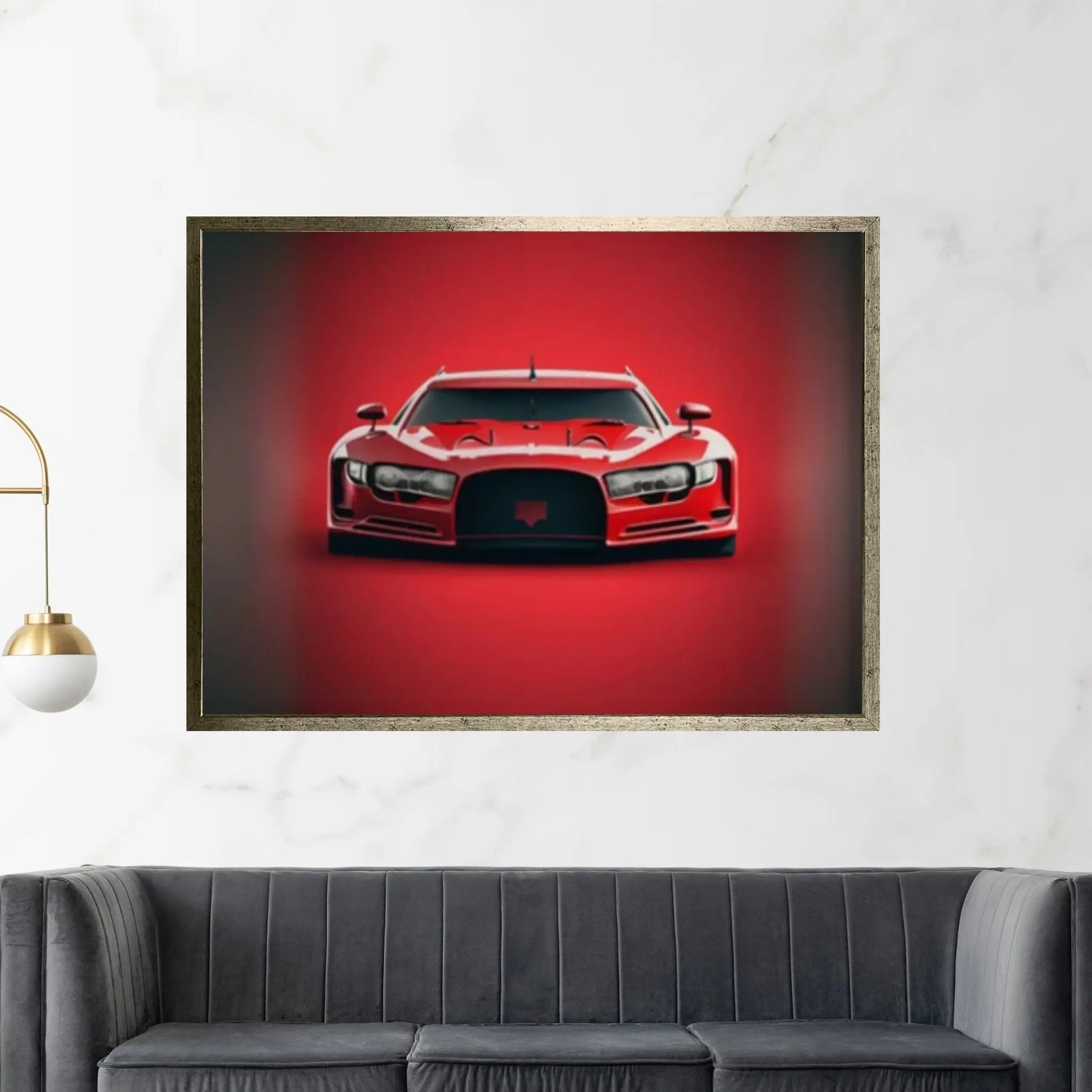 Red Sport Cars Canvas Wall Art Poster Print, Supercar Wall Art - Y Canvas