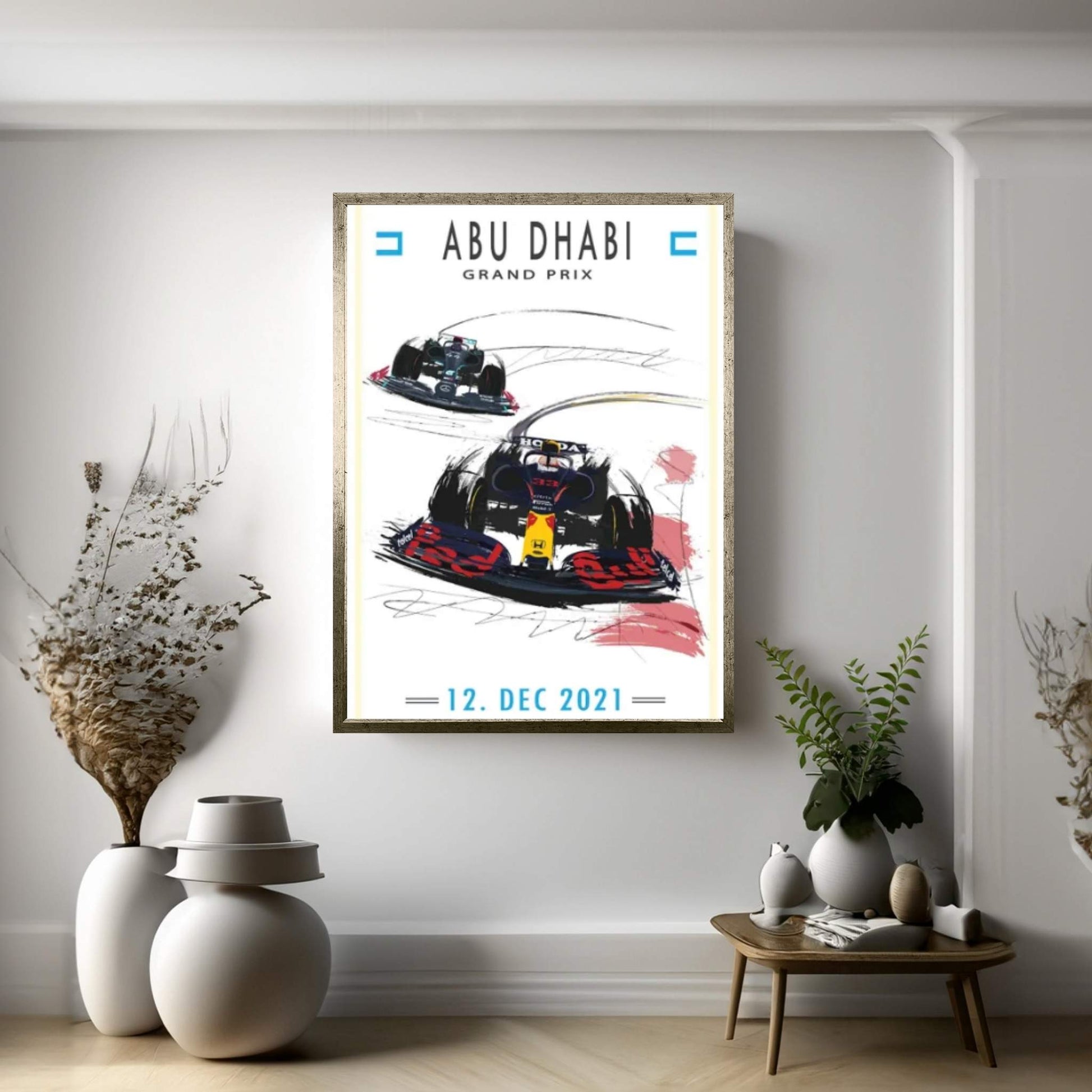 Max Verstappen, Abu Dhabi, F1 Poster Canvas Wall Art - Y Canvas