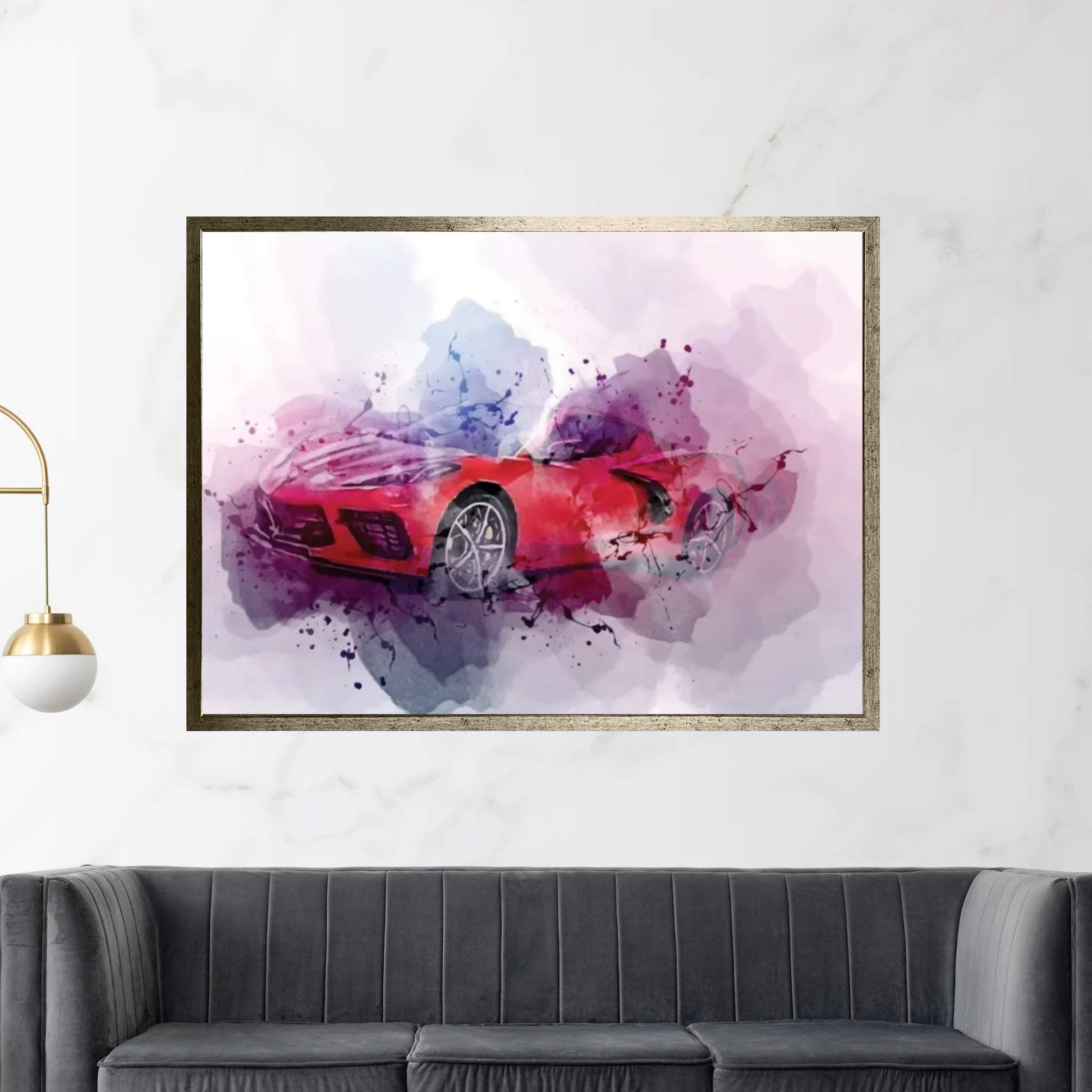 Chevrolet Corvette Stingray Ae-Spec 2021 Canvas Wall Art - Y Canvas