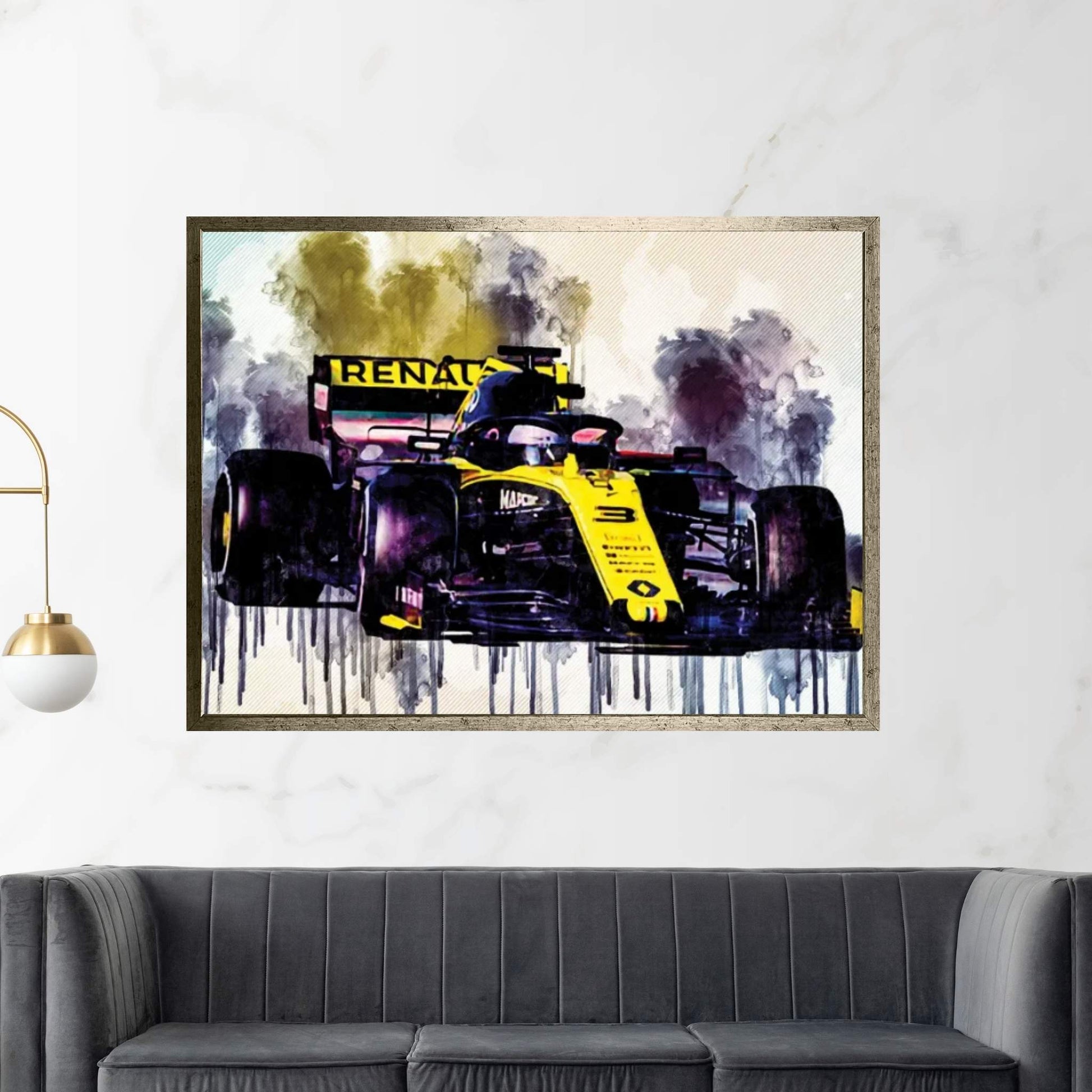 Daniel Ricciardo Renault Rs19 Raceway 2019 F1 Cars Formula 1 Canvas Wall Art - Y Canvas