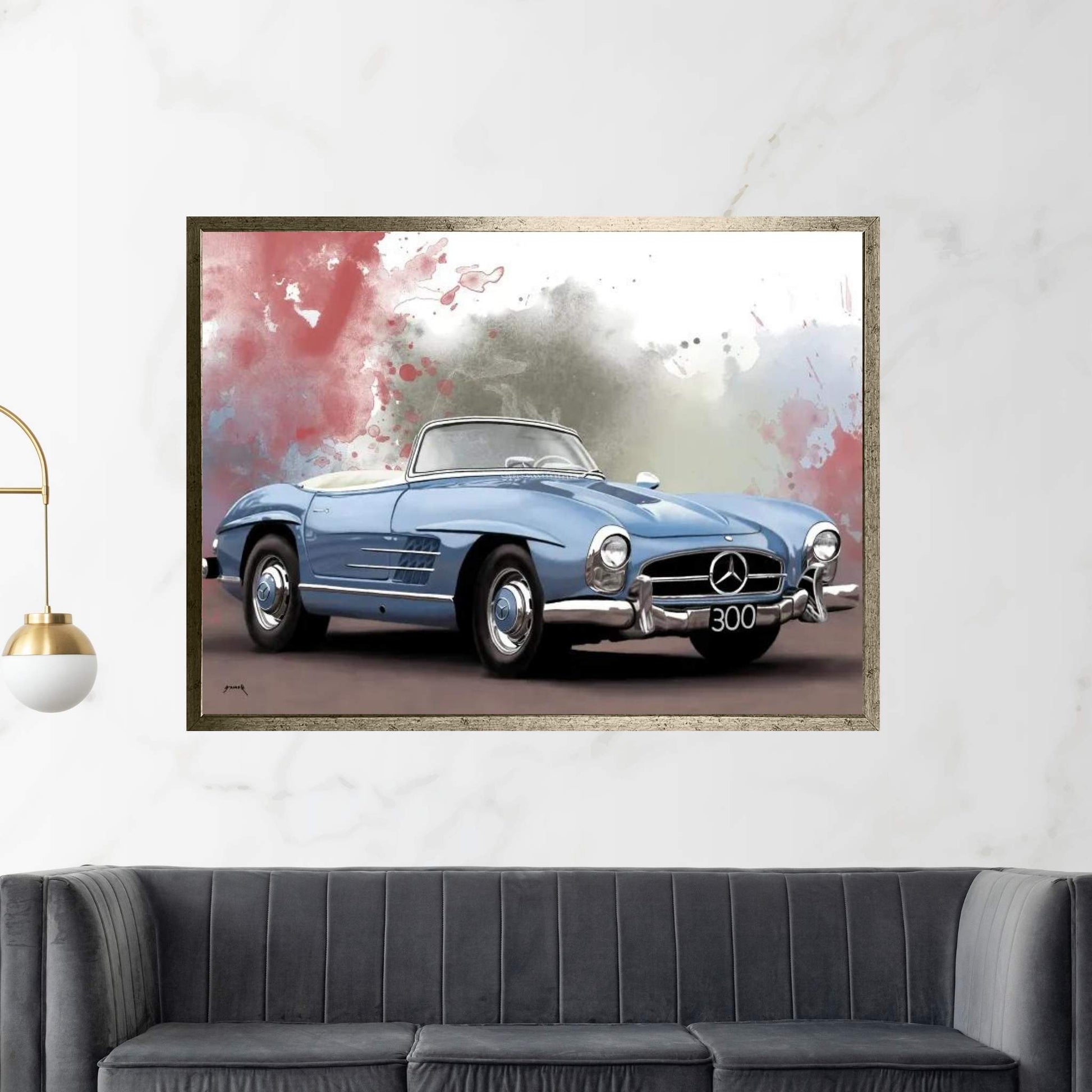 Mercedes 300 SL Canvas Wall Art - Y Canvas