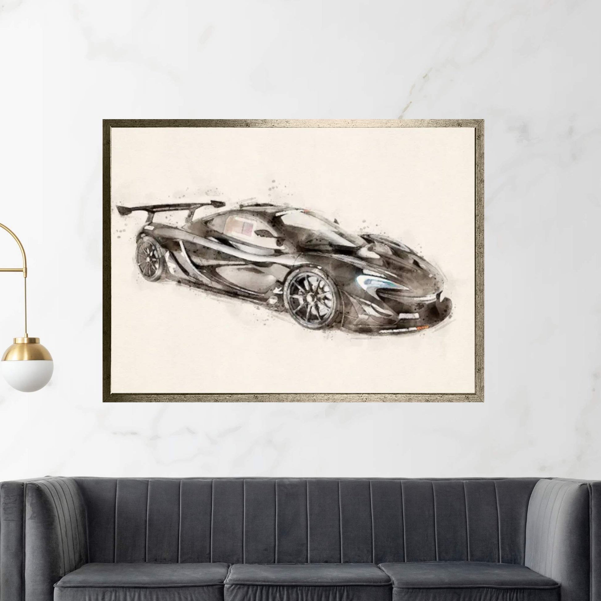 McLaren GTR V II Canvas Wall Art - Y Canvas