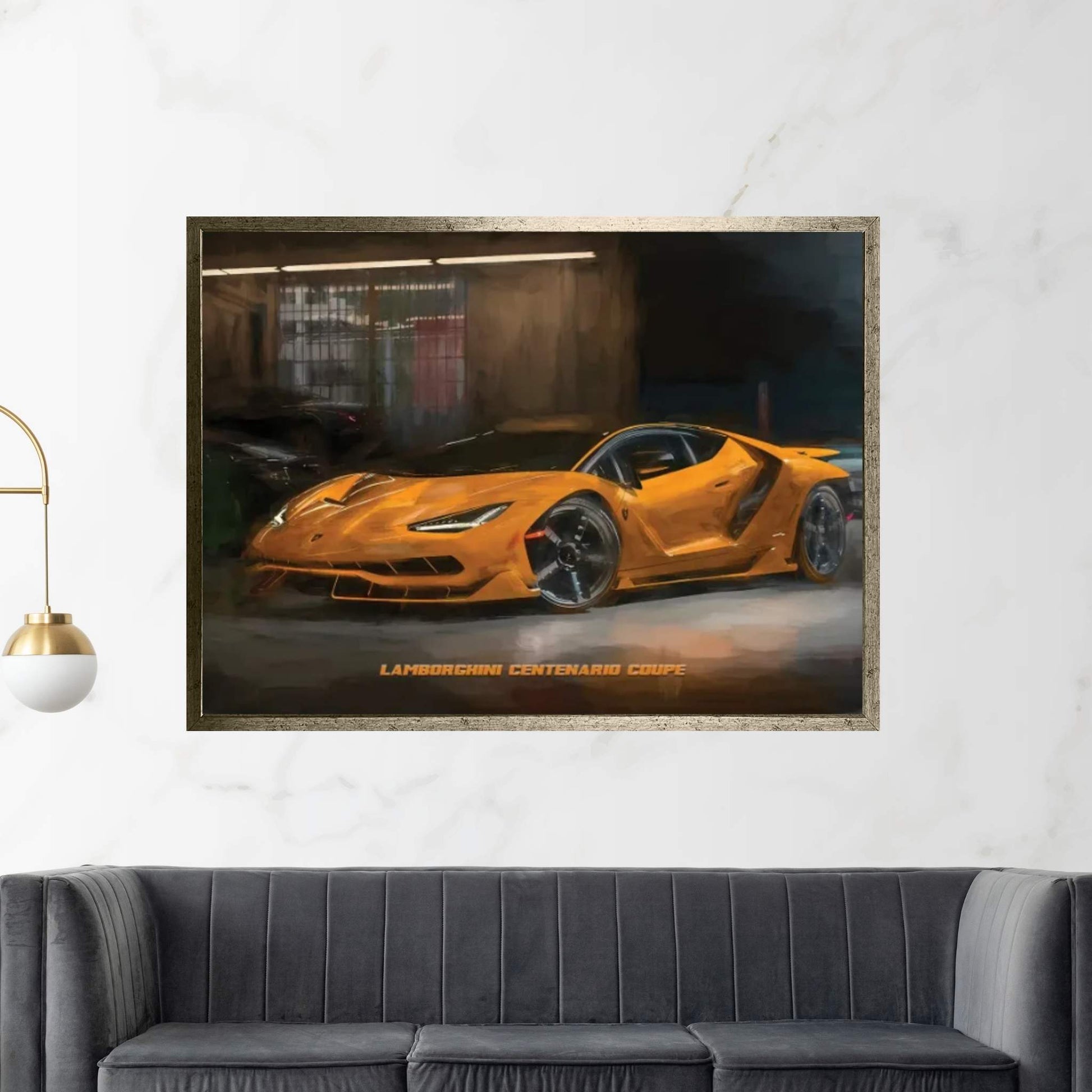 Lamborghini Centenario Coupe In Watercolor Canvas Wall Art - Y Canvas
